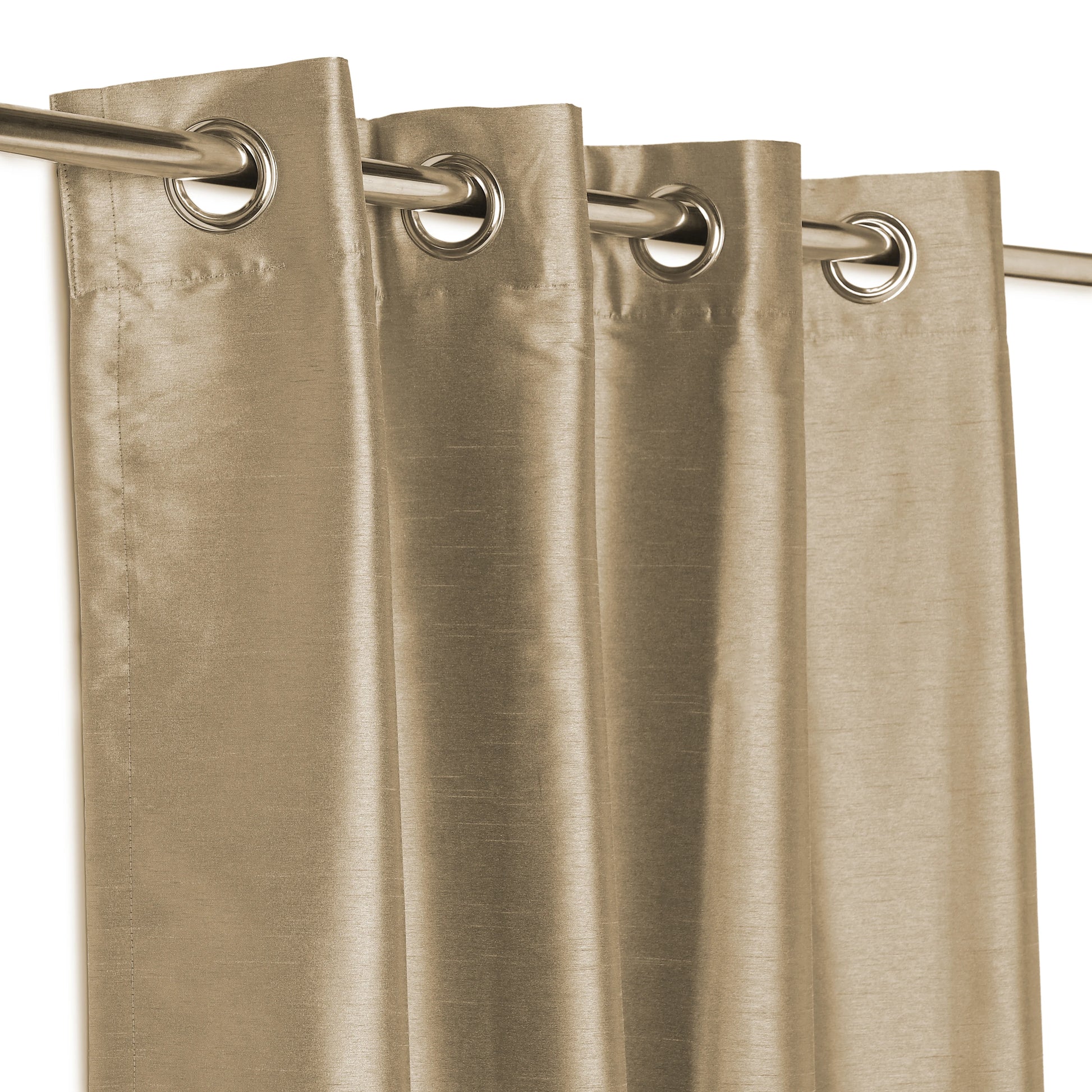 Paleto Set Of 2 Solid Readymade Curtains | Pure Hues Almond Moss / Door (4.25ft X 7.22ft)