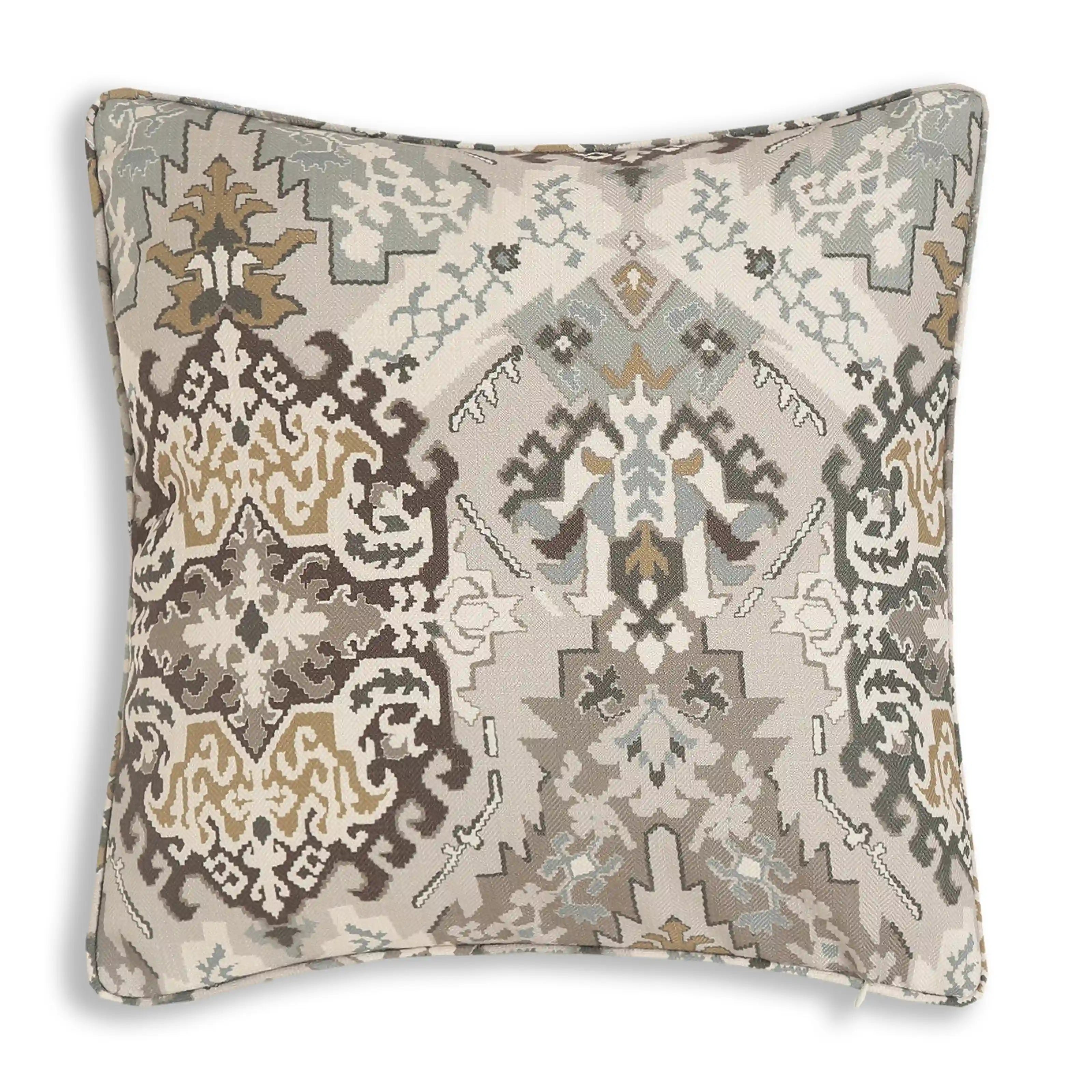 Espricia Printed Cushion Cover | Indian Regal Earthy Bliss / Cushion Cover (41cm x 41cm)
