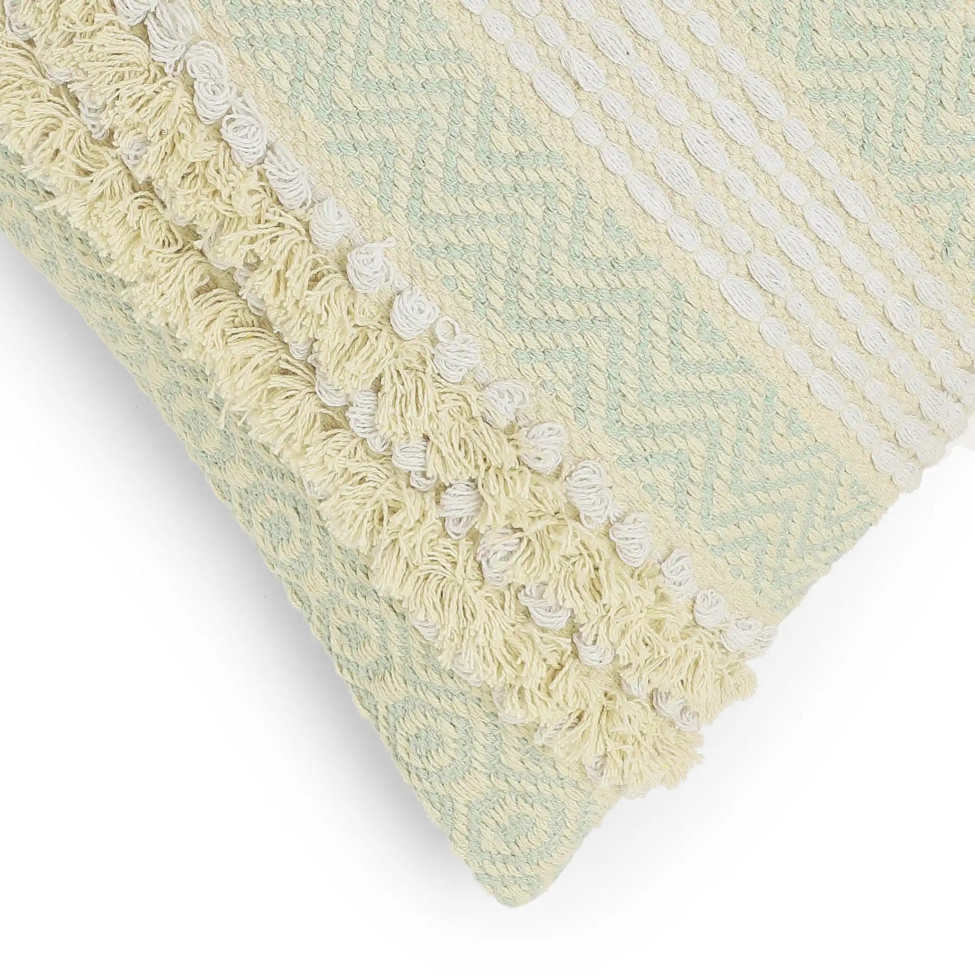 Vissencia 100% Cotton Woven Cushion Cover | Earthy Hues Moonlit Sand / Cushion Cover (51cm x 51cm)