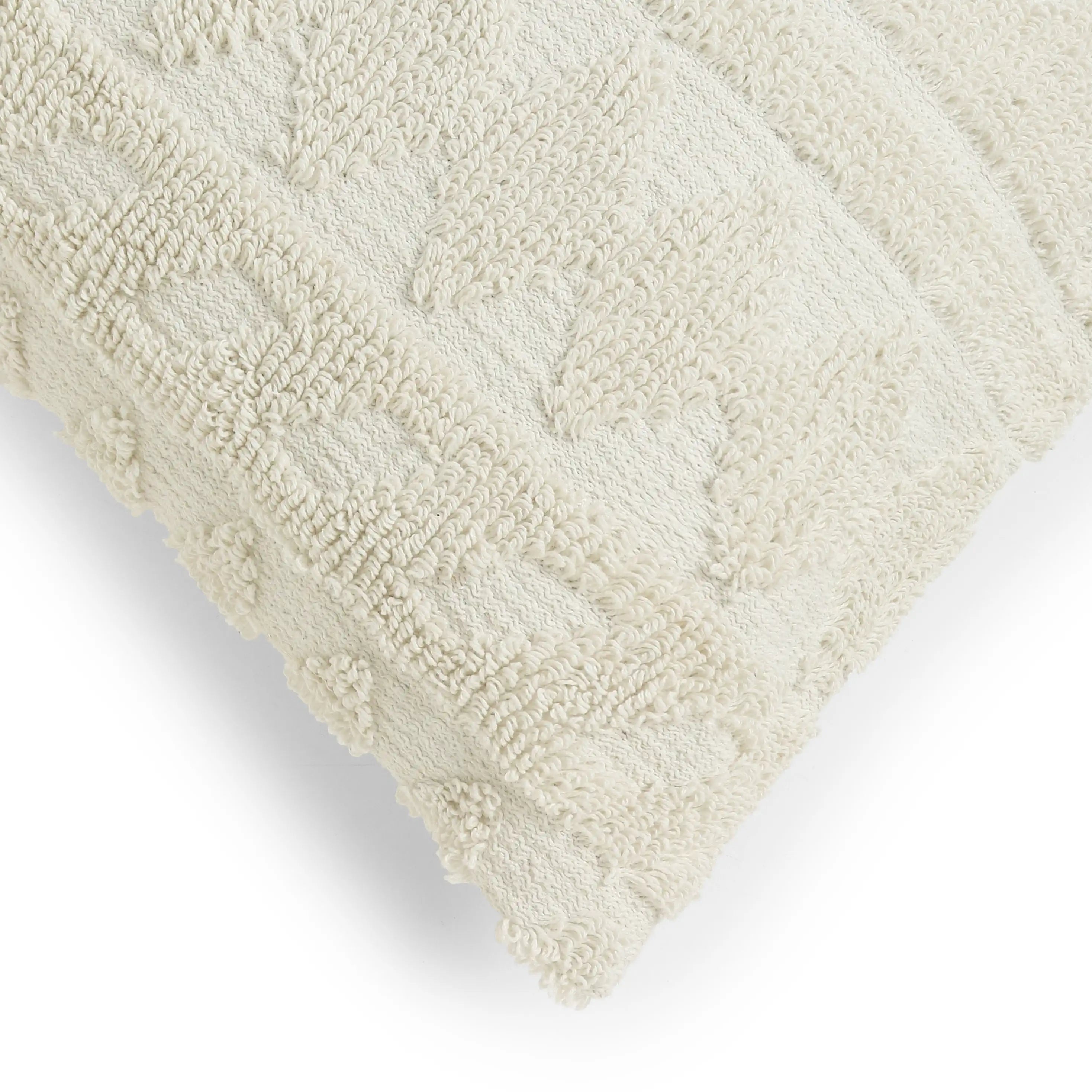 Vissencia 100% Cotton Tufted Cushion Cover | Pattern Play Light Beige / Cushion Cover (41cm x 41cm)