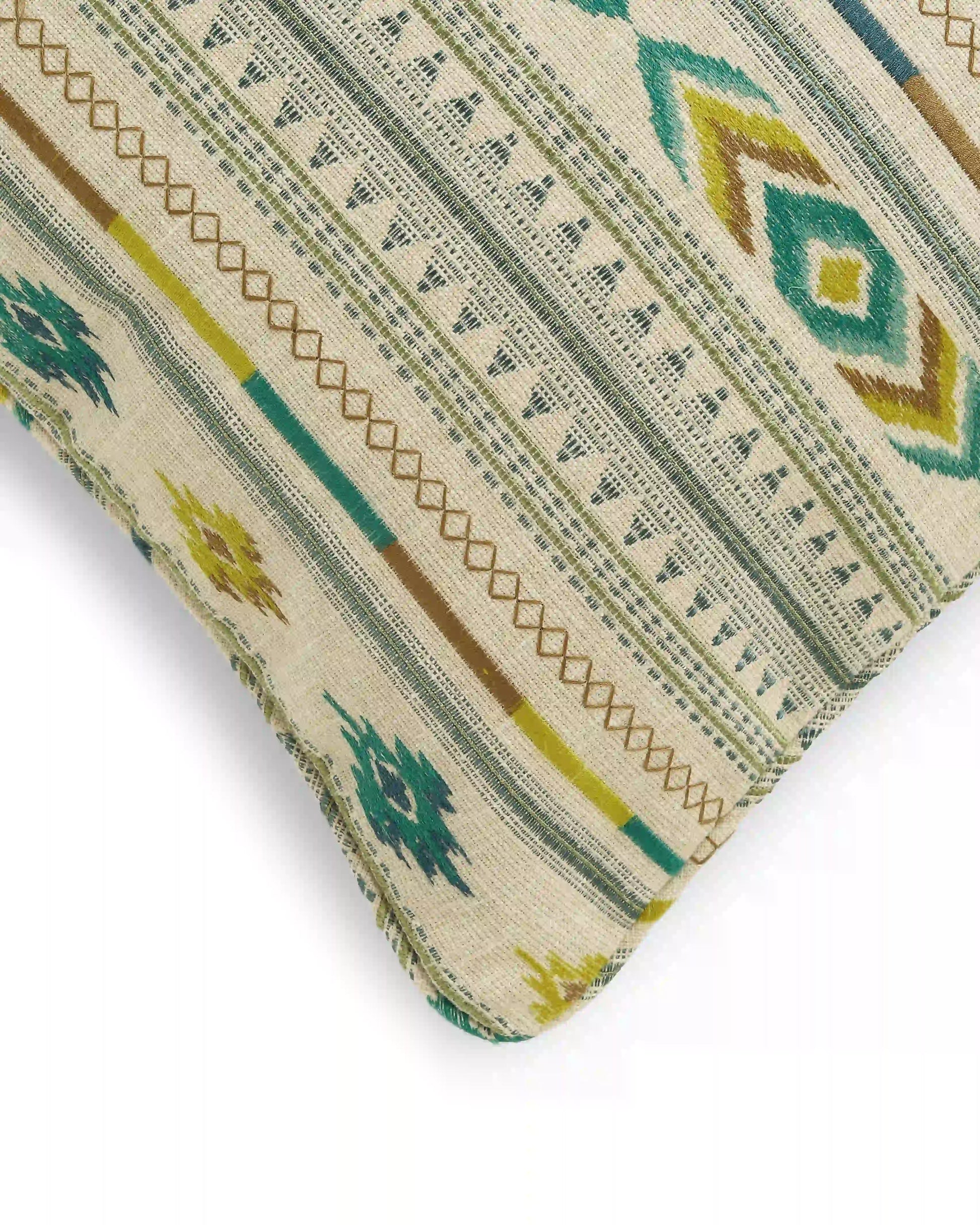 Espricia Woven Cushion Cover | Tribal Loom Turquoise / Cushion Cover (41cm x 41cm)