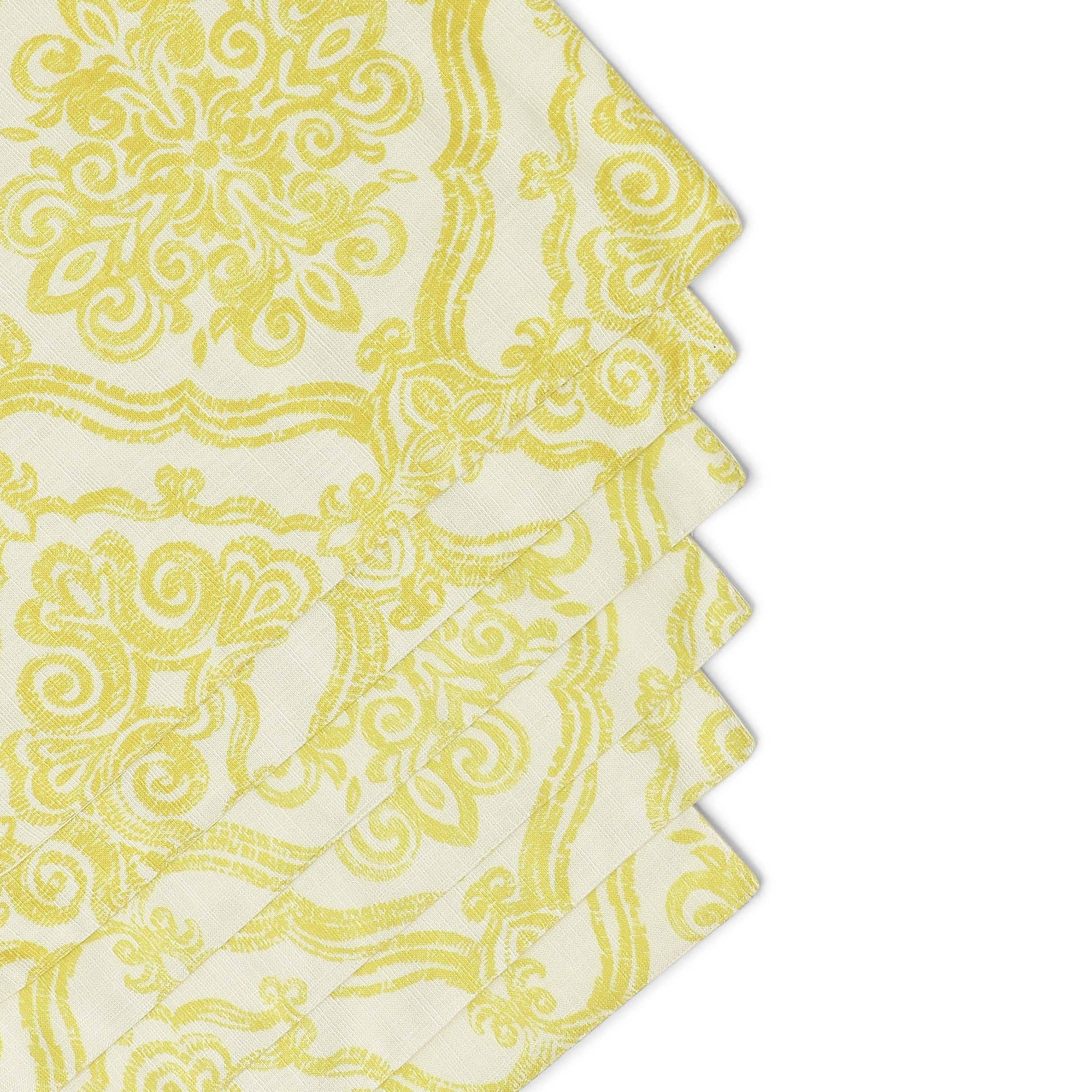 Nonna's Home 100% Polyester Table Placemat Set Vintage Baroque / 6 Piece Set