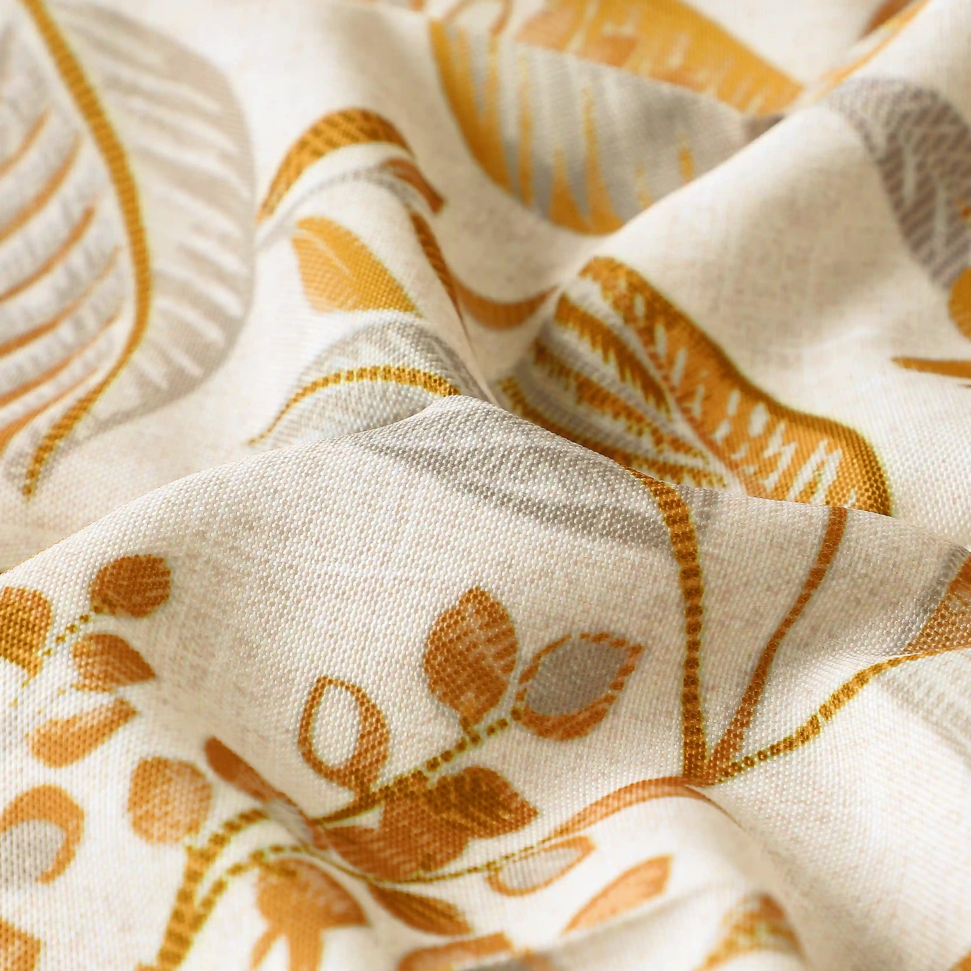 Chippa Lane Set Of 2 Printed Readymade Curtains | Sketchy Botanicals Brown / Door (7ft X 4.4ft)