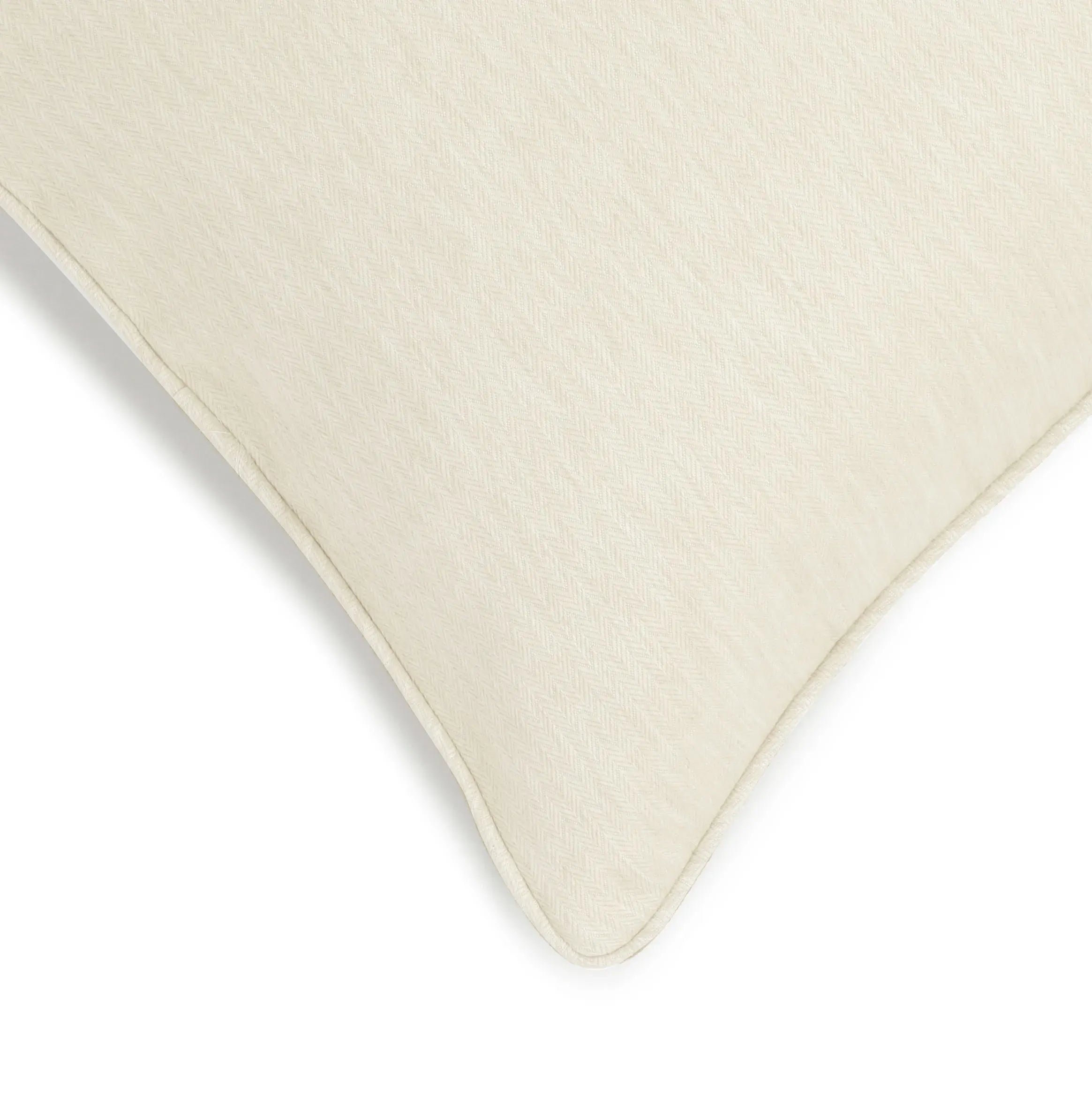 Vissencia Solid Cushion Cover | Textured Weaves Cream / Cushion Cover (51cm x 51cm)