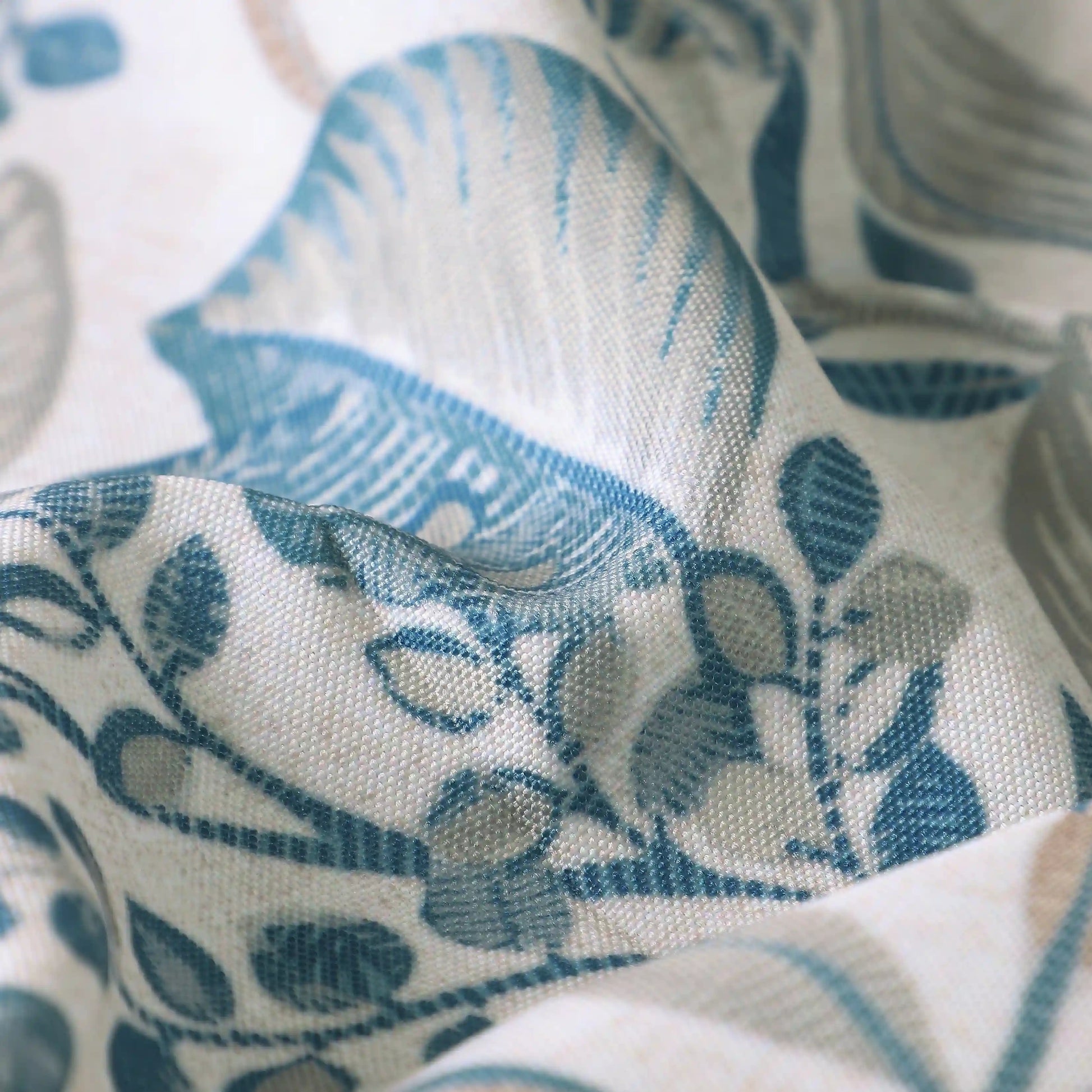 Chippa Lane Set Of 2 Printed Readymade Curtains | Sketchy Botanicals Bluebell / Door-XL (9ft X 4.4ft)