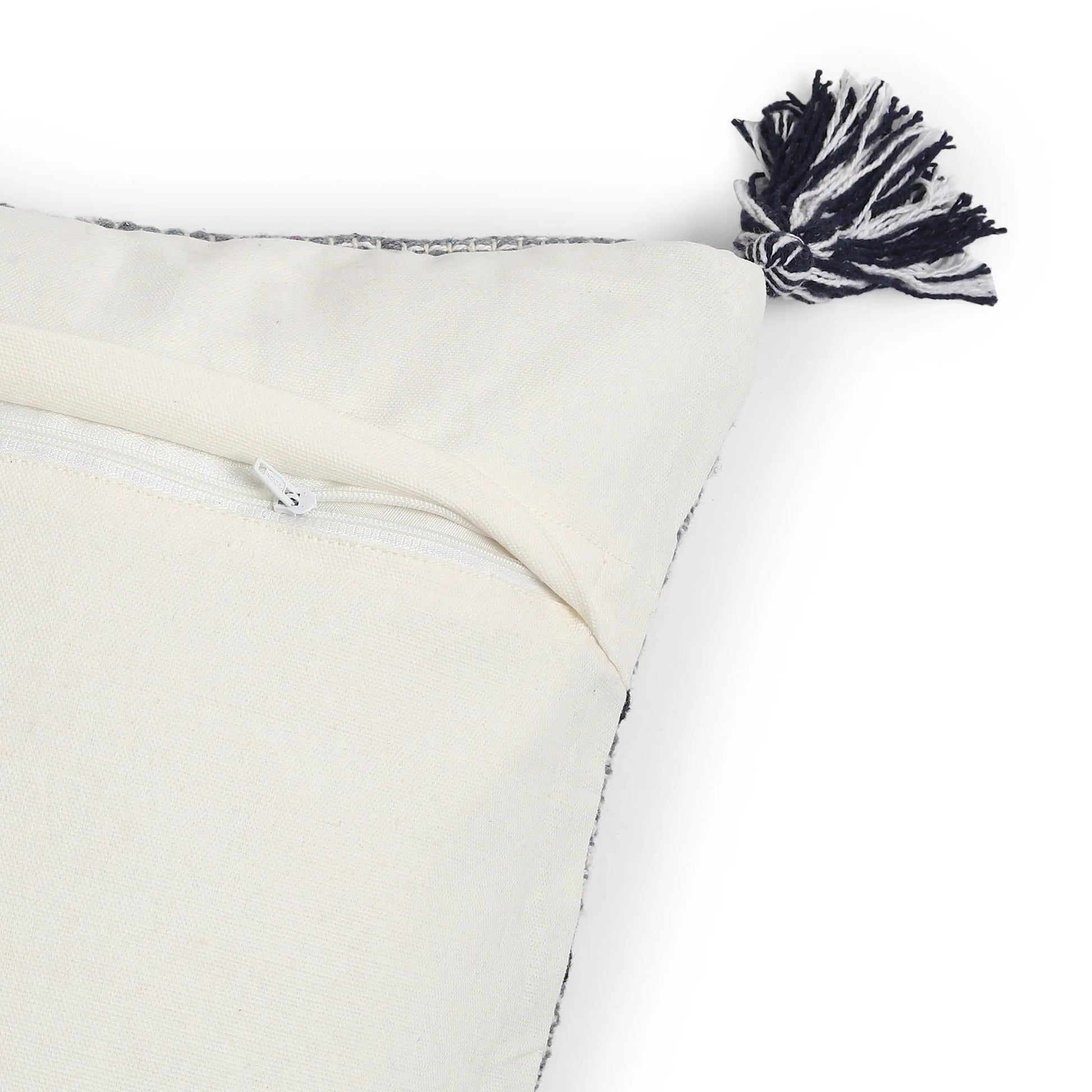 Vissencia 100% Cotton Woven Cushion Cover | Summer Breeze Stormy Slate / Cushion Cover (51cm x 51cm)
