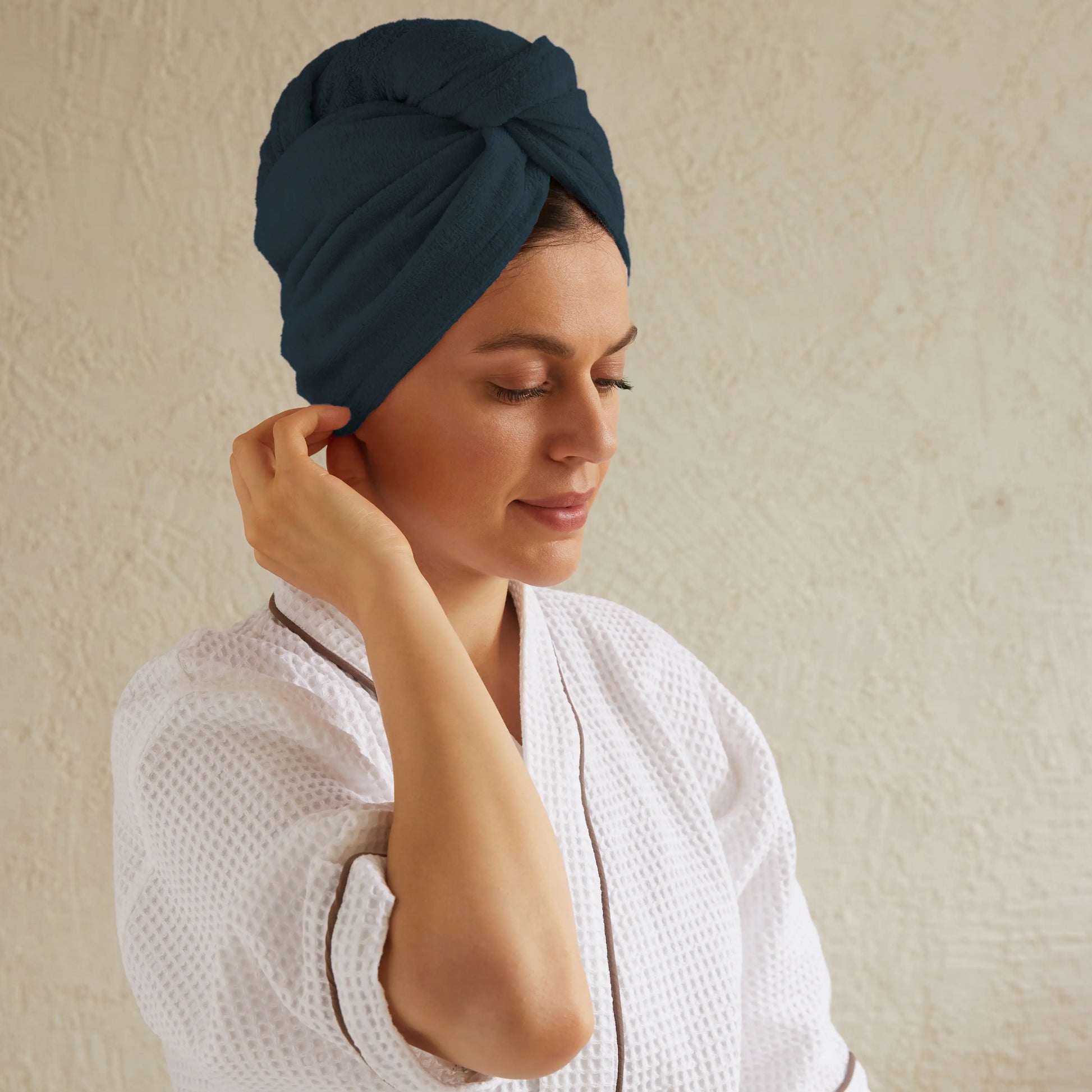 Paleto 100% Cotton Head Wrap Navy Blue / One Size