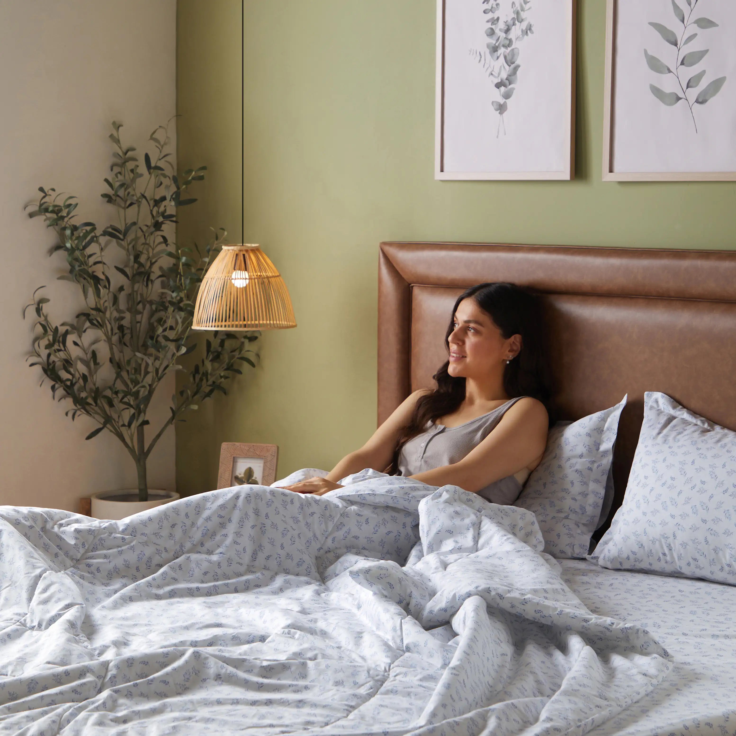 Bloomshire Classic | Everyday Charm Printed 120GSM Reversible Comforter-Purple Purple / Double