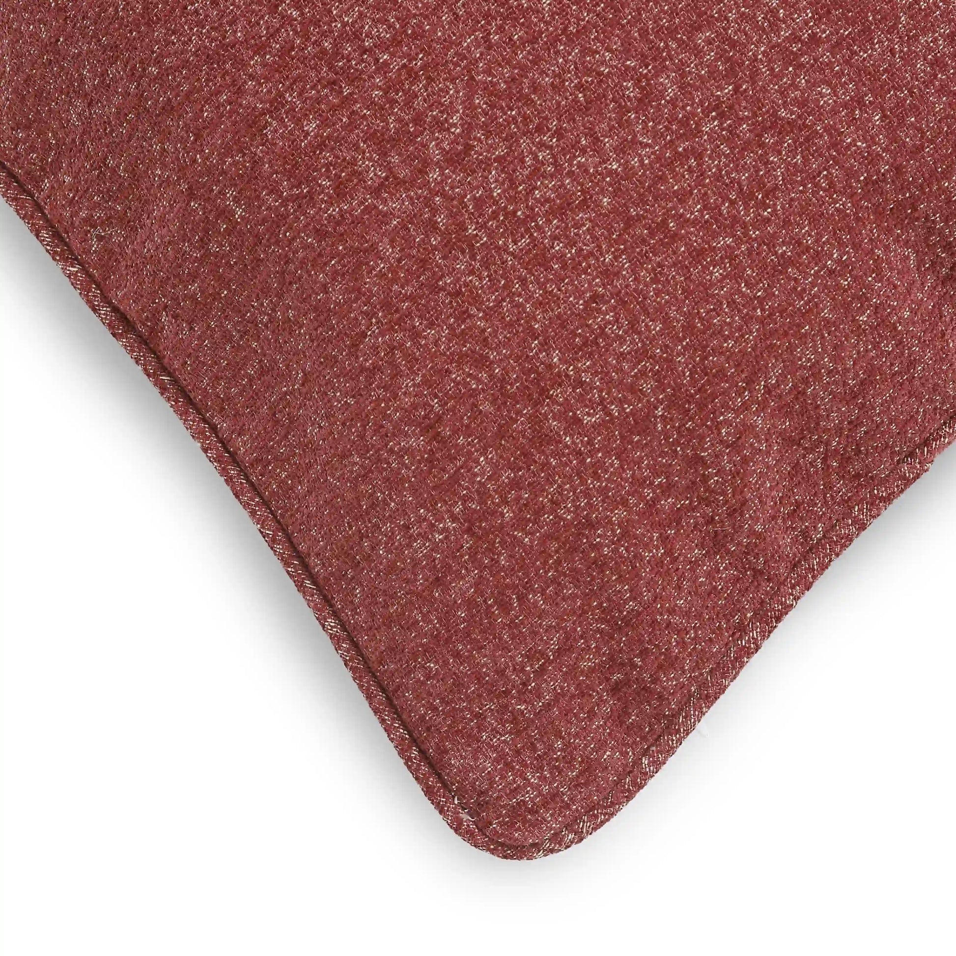 Vissencia Solid Cushion Cover | Textured Crush Plum Wine / Cushion Cover (41cm x 41cm)