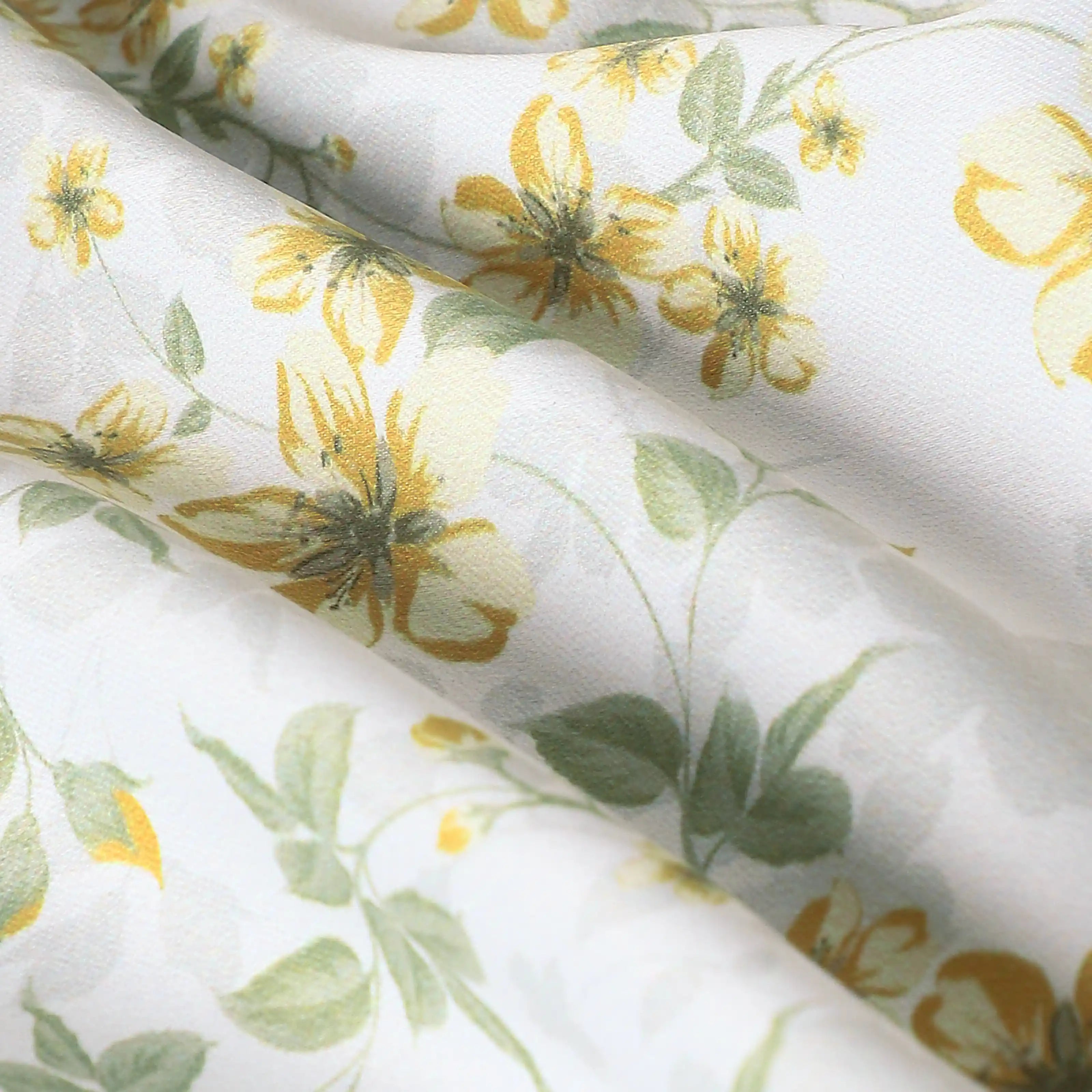 Bloomshire Classic Set Of 2 Printed Readymade Curtains | Blooming Tales Pistachio / Door-XL (9ft X 4.4ft)