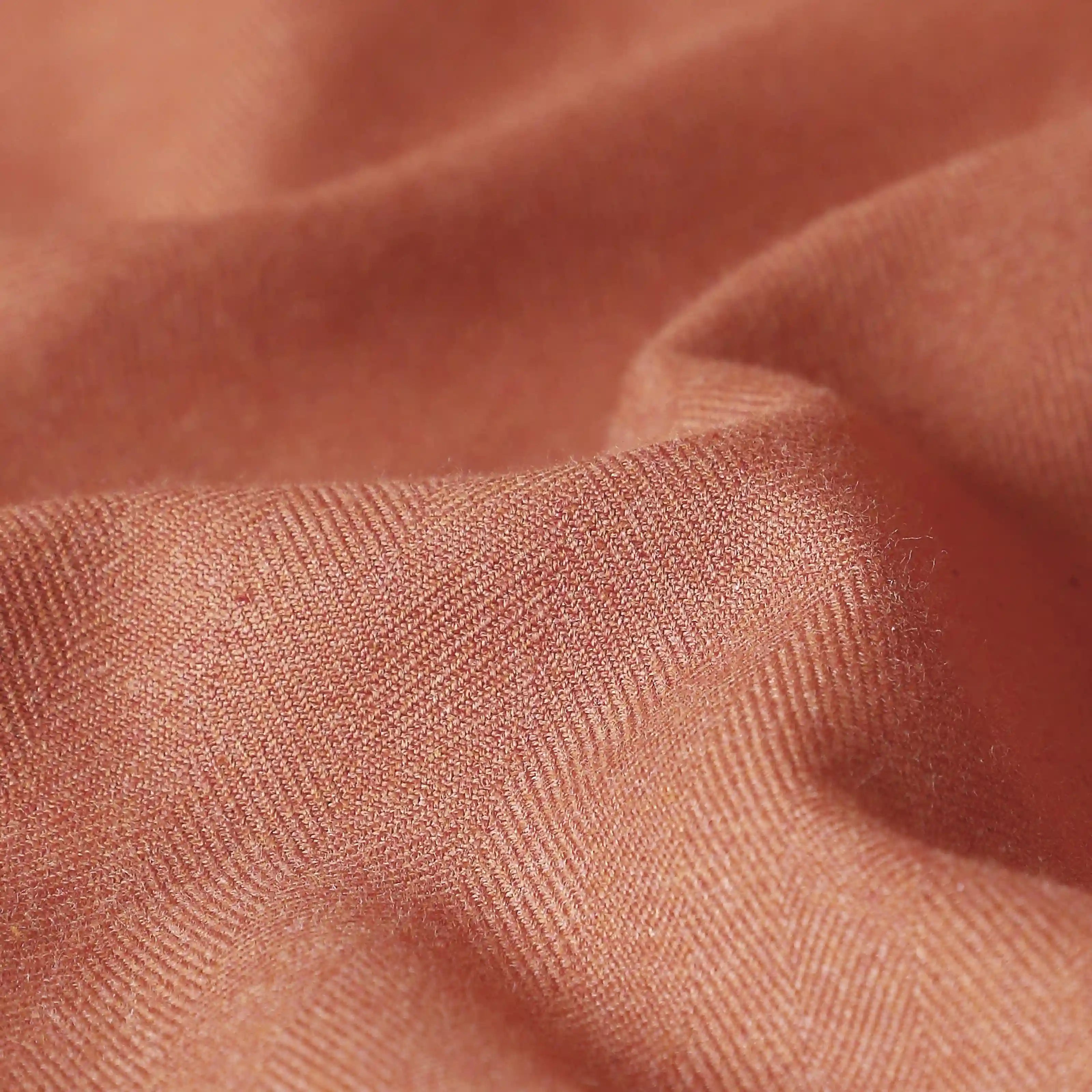 Pelushe Set Of 2 100% Cotton Solid Readymade Curtains | Everyday Hues Spice / Window (5ft X 4.4ft)