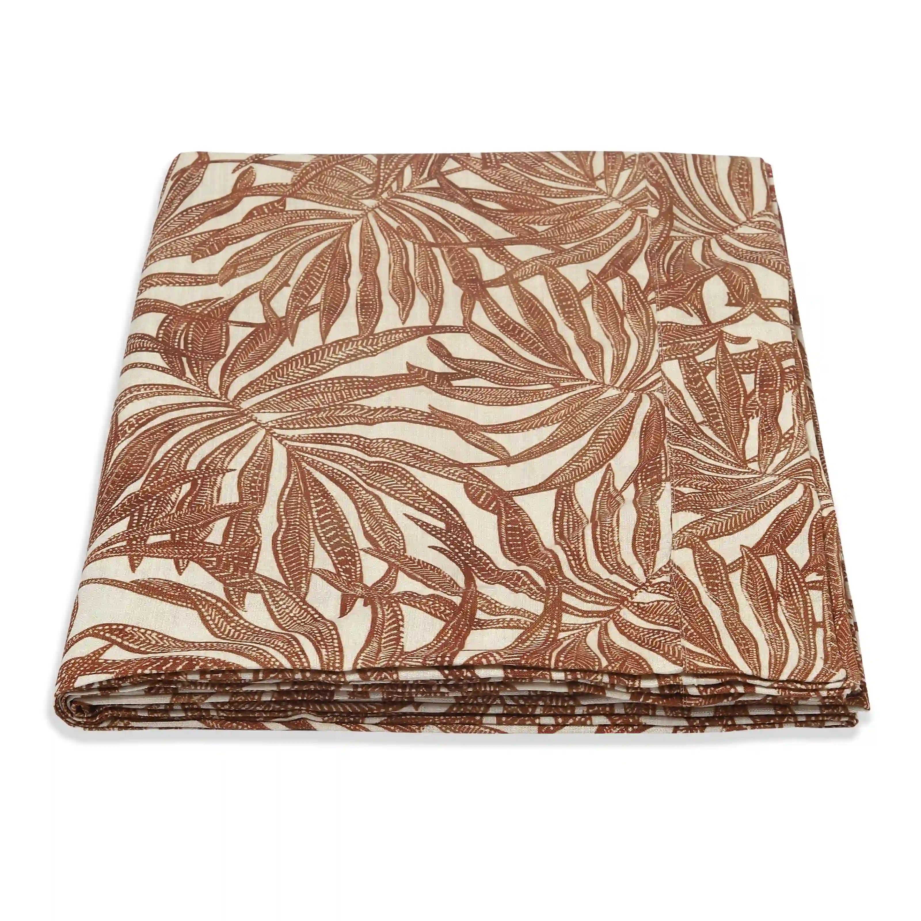 Nonna's Home 100% Polyester Table Cloth Coppery Ferns / Table Cloth (150cm x 200cm)