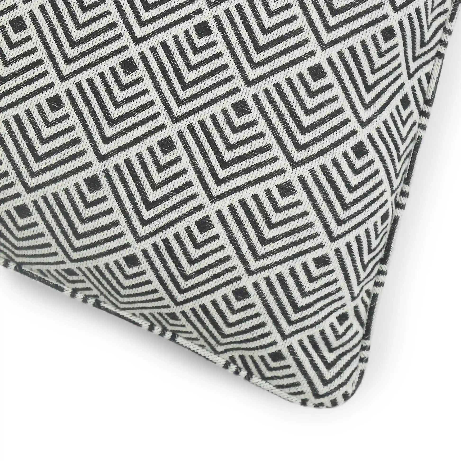 Espricia Woven Cushion Cover | Monochrome Threads Black / Cushion Cover (41cm x 41cm)