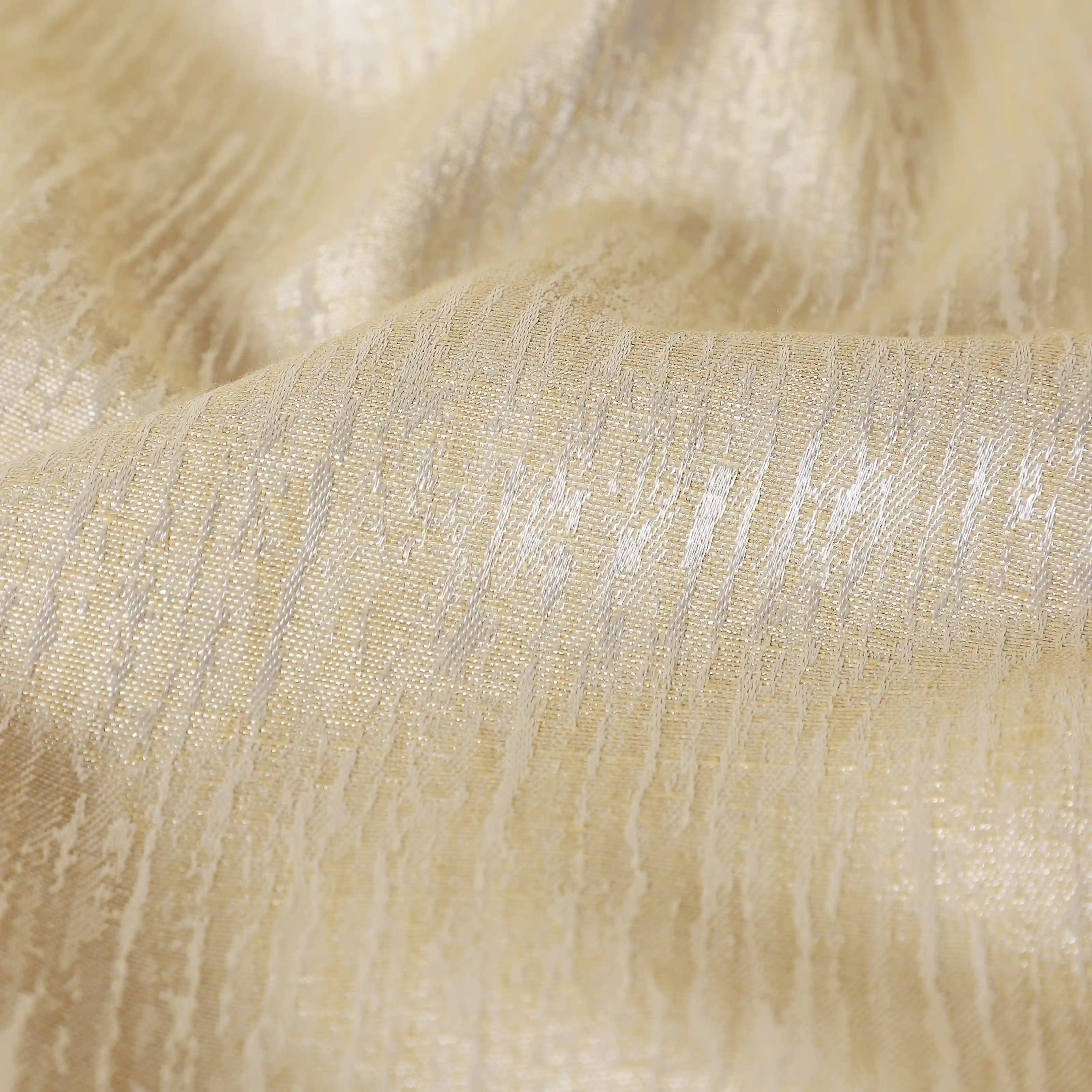 De Jacquard - Classic Set Of 2 Jacquard Readymade Curtains | Woodland Dreams Mustard / Window (5ft X 4.4ft)