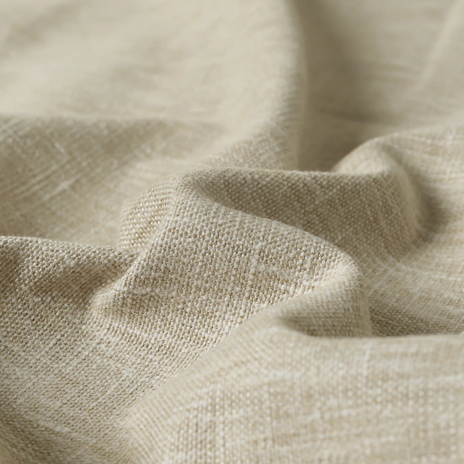 Paleto Set Of 2 Solid Readymade Curtains | Neutral Notes Almond / Window (5ft X 4.4ft)