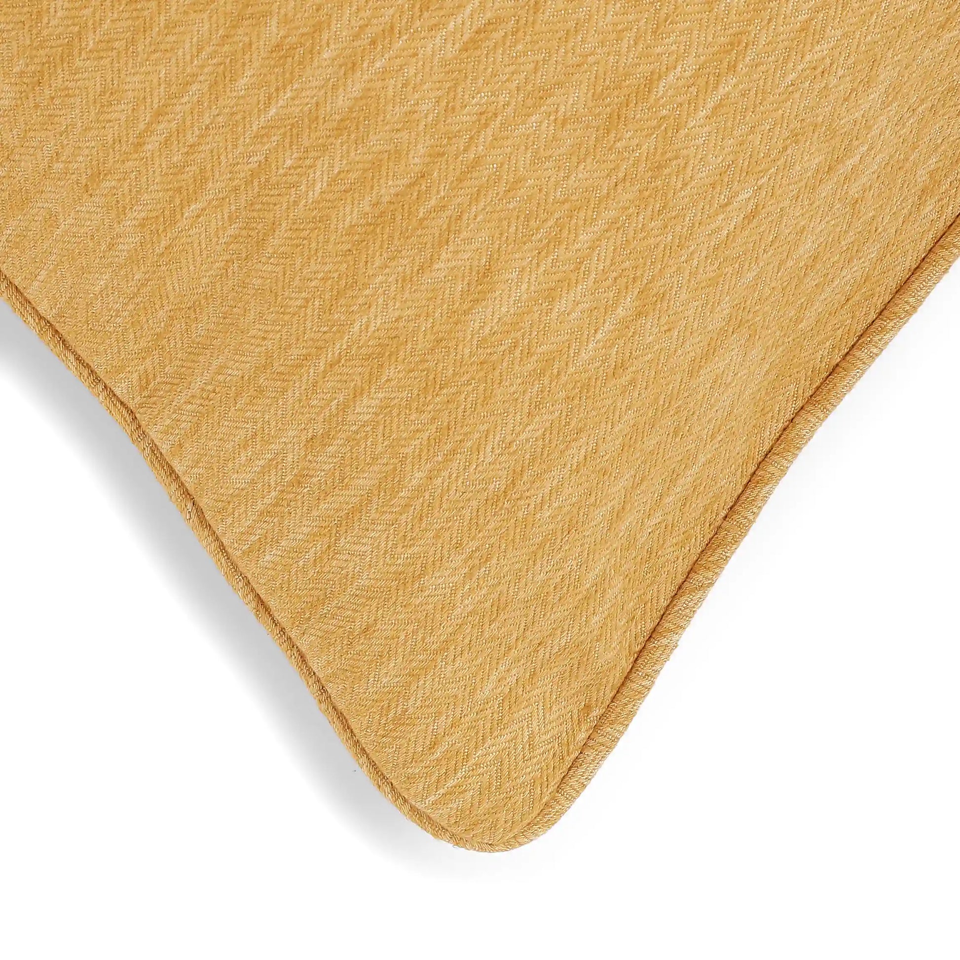 Vissencia Solid Cushion Cover | Textured Weaves Golden Nectar / Cushion Cover (51cm x 51cm)