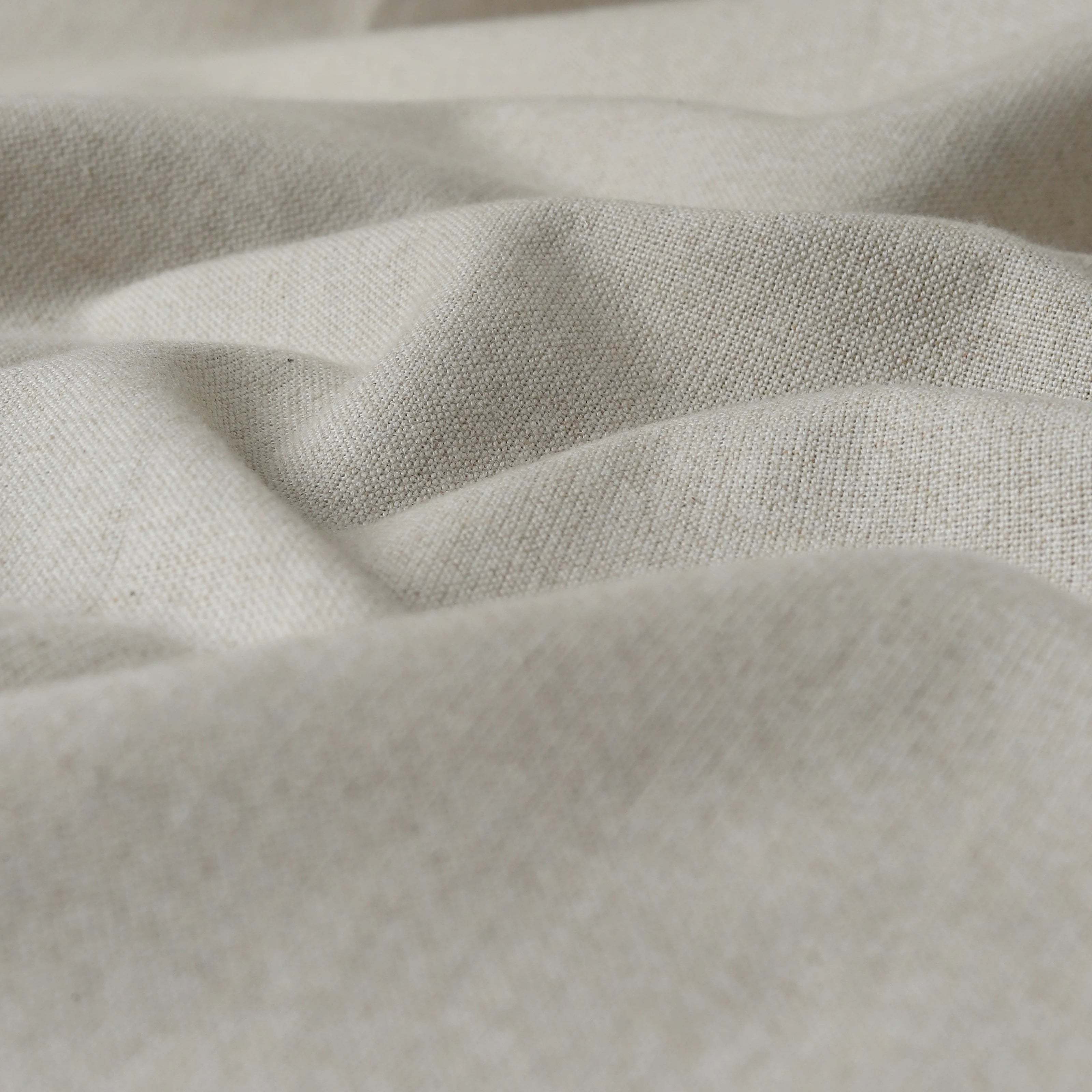 Pelushe Set Of 2 100% Cotton Solid Readymade Curtains | Everyday Hues Sesame / Door (7ft X 4.4ft)