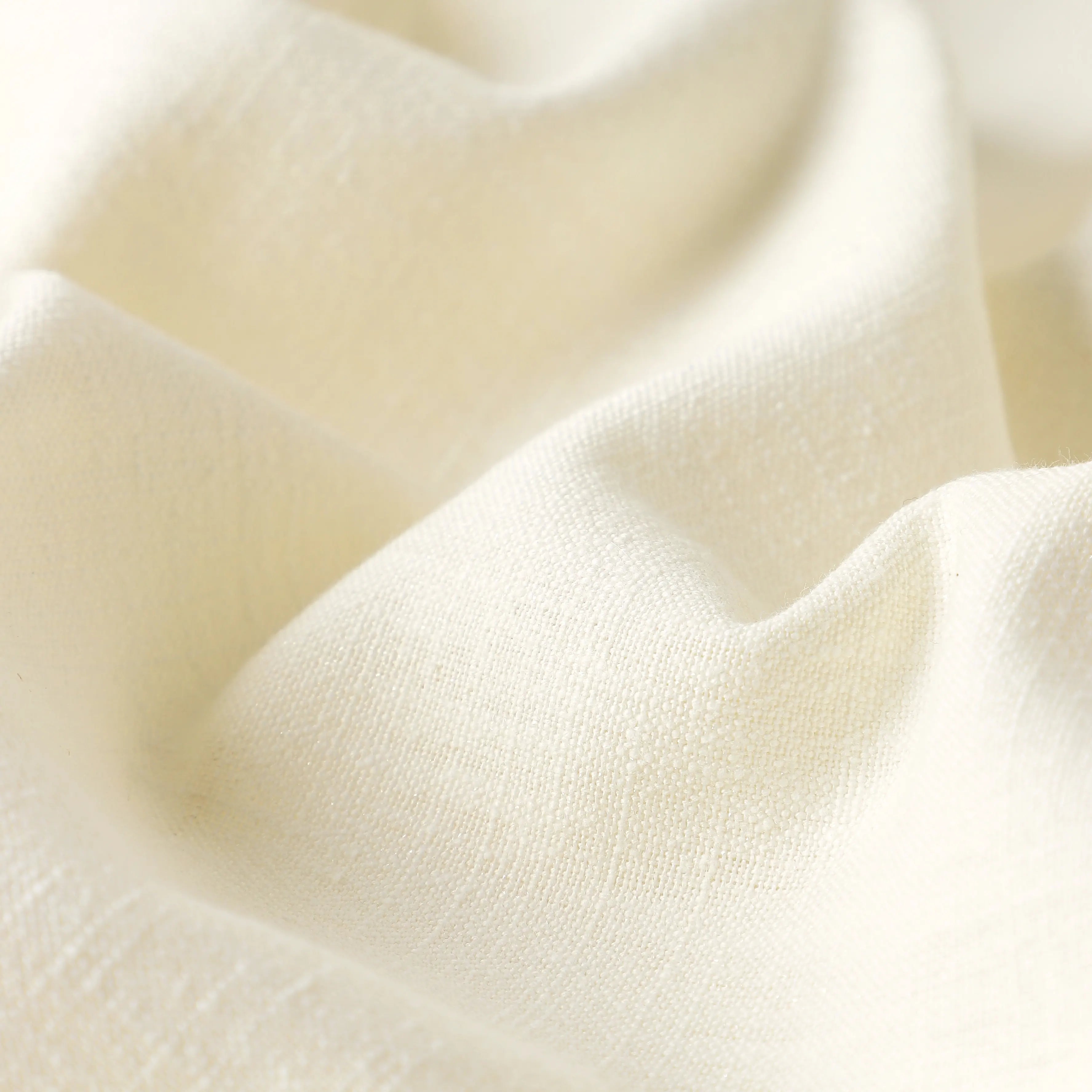Paleto Set Of 2 Solid Readymade Curtains | Monsoon Hues Ivory / Door (7ft X 4.4ft)