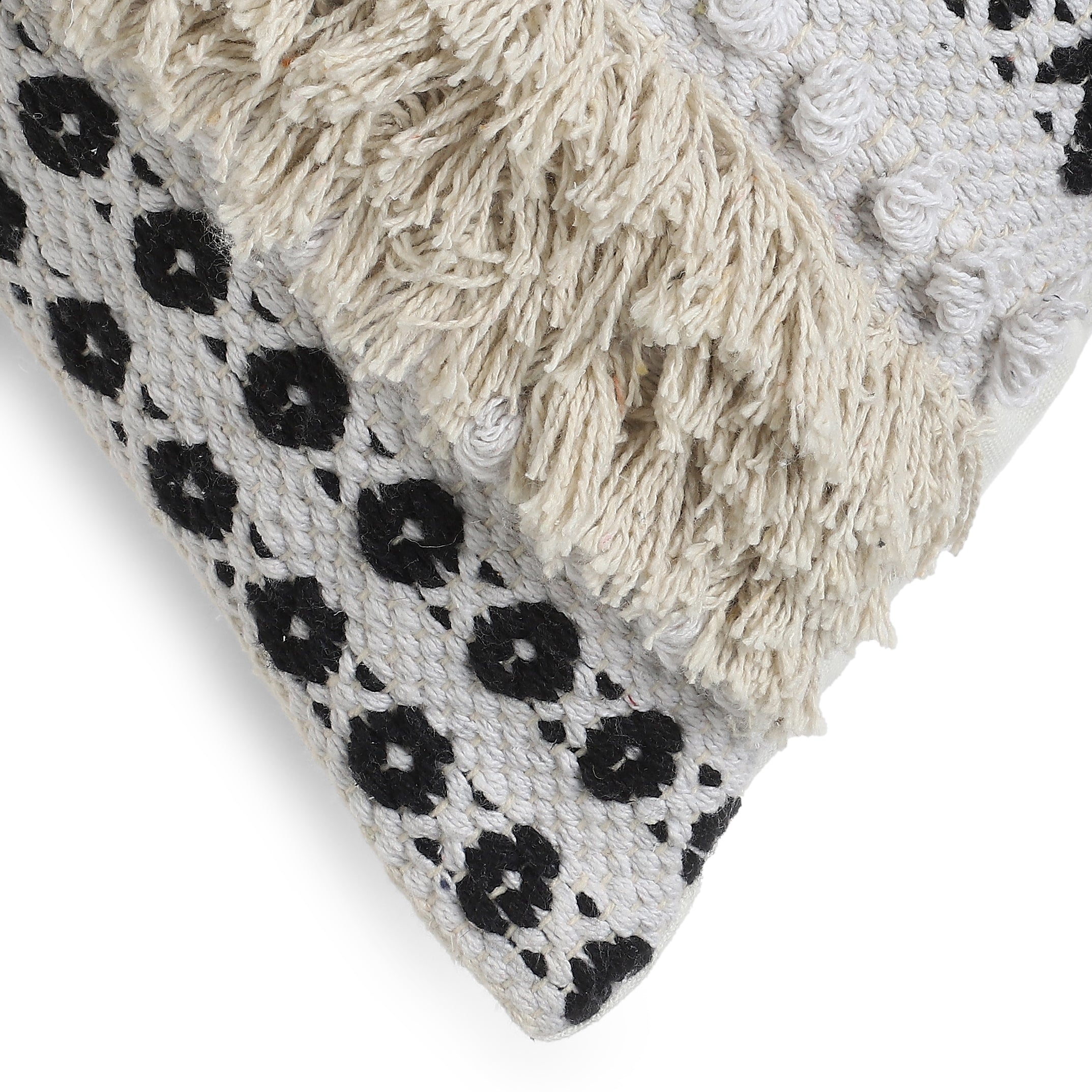 Vissencia 100% Cotton Cushion Cover | Black