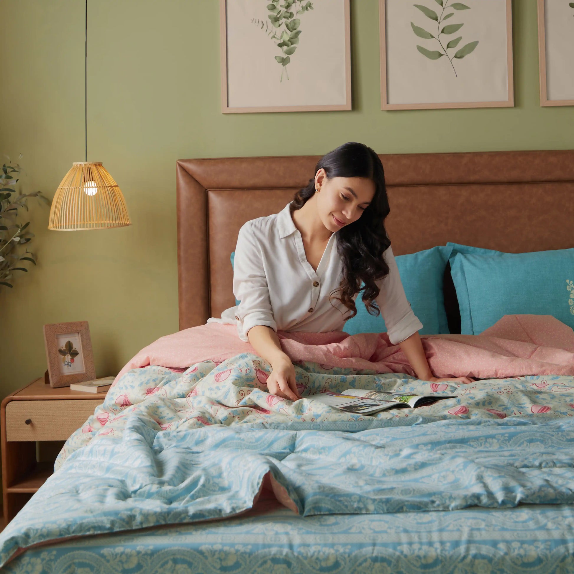 Chippa Lane 100% 120GSM Cotton Comforter Light Blue / Single