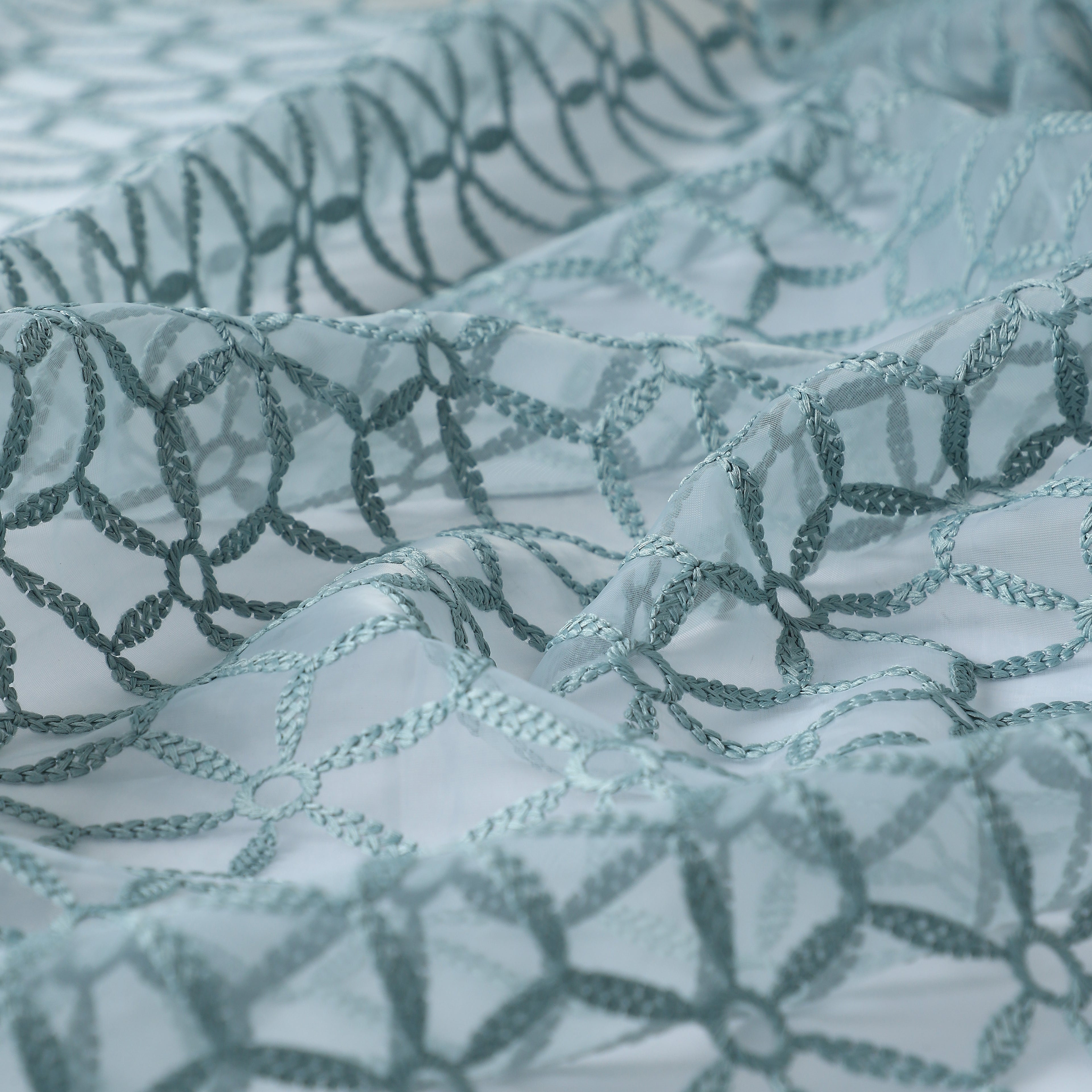 Velina - Sheer Door Curtains Minted Sea