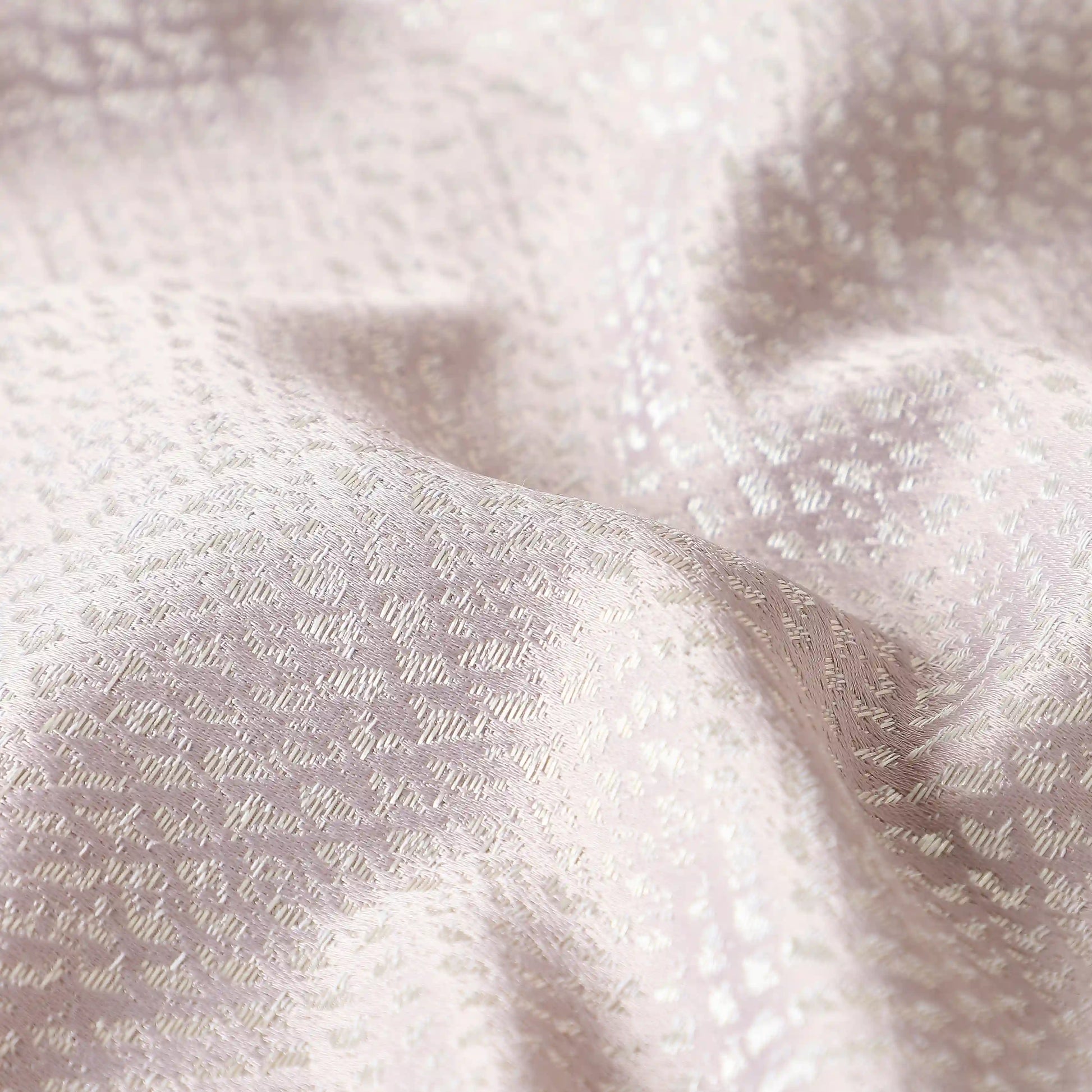De Jacquard - Luxe Set Of 2 Jacquard Readymade Curtains | Natural Imprint Dusky Lilac / Window (5ft X 4.4ft)