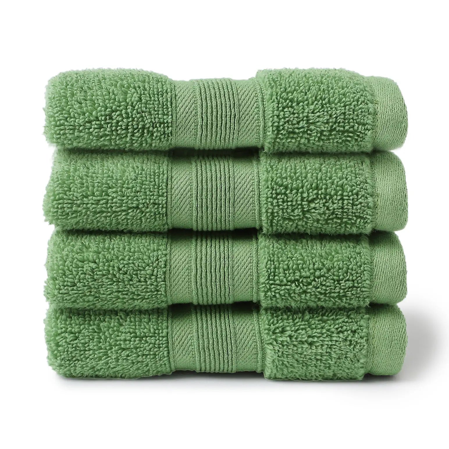 Pelushe Zero Twist 100% Cotton Face Towel Forest Green / Face Towel (30cm x 30cm)