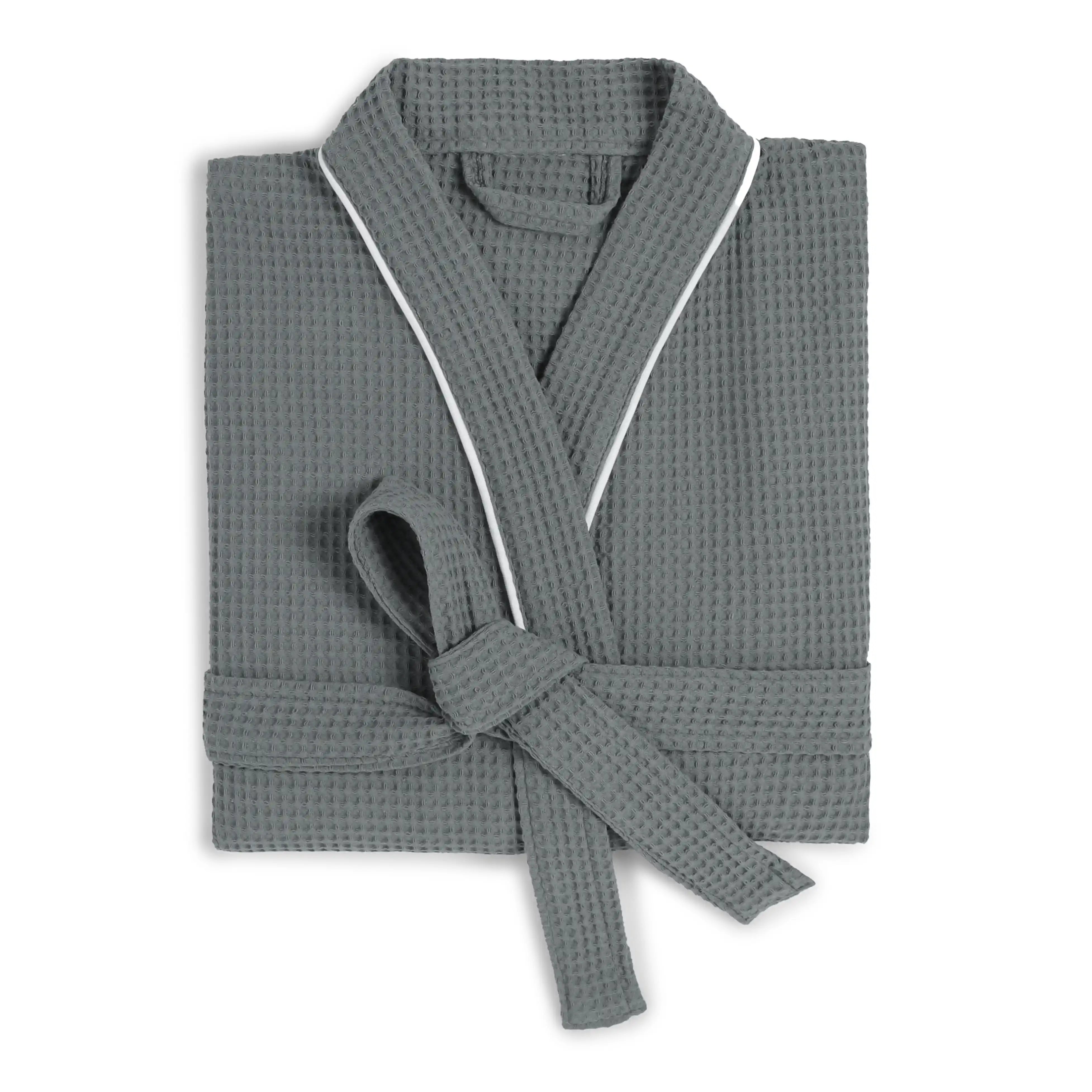 Pelushe 100% Cotton Bathrobe Grey / Medium
