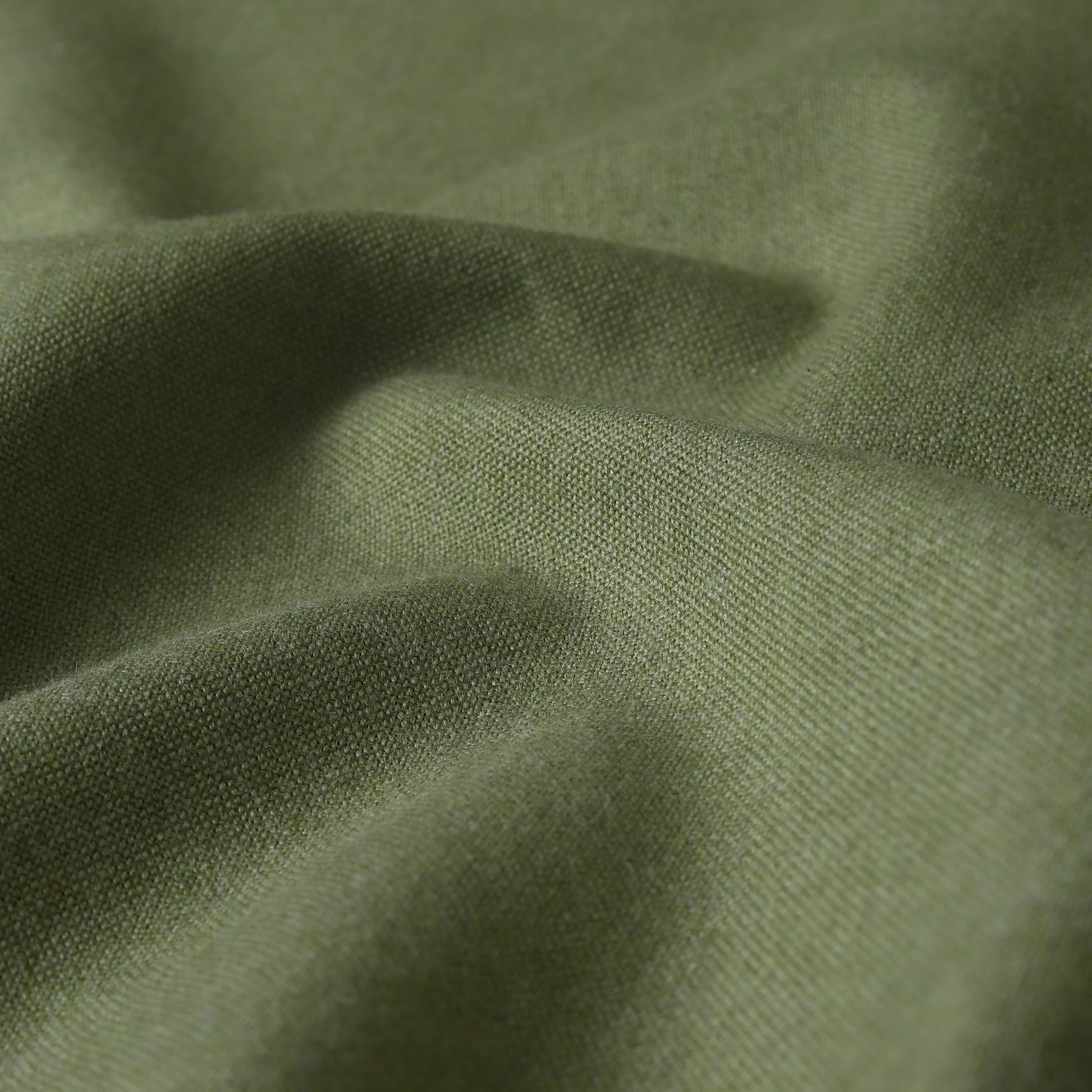 Pelushe Set Of 2 100% Cotton Solid Readymade Curtains | Everyday Hues Soft Moss / Door (7ft X 4.4ft)