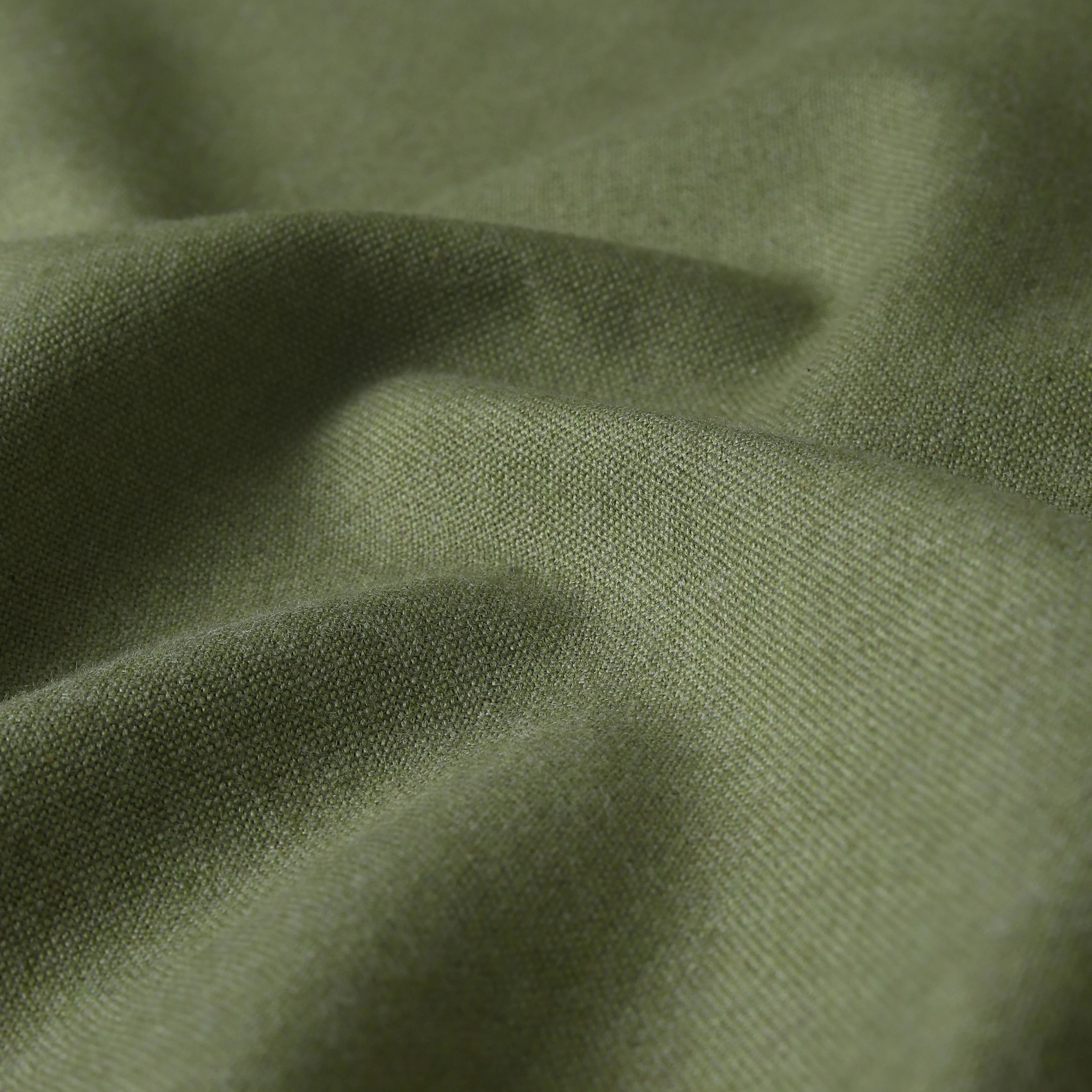 Pelushe Set Of 2 100% Cotton Solid Readymade Curtains | Everyday Hues Soft Moss / Door (7ft X 4.4ft)