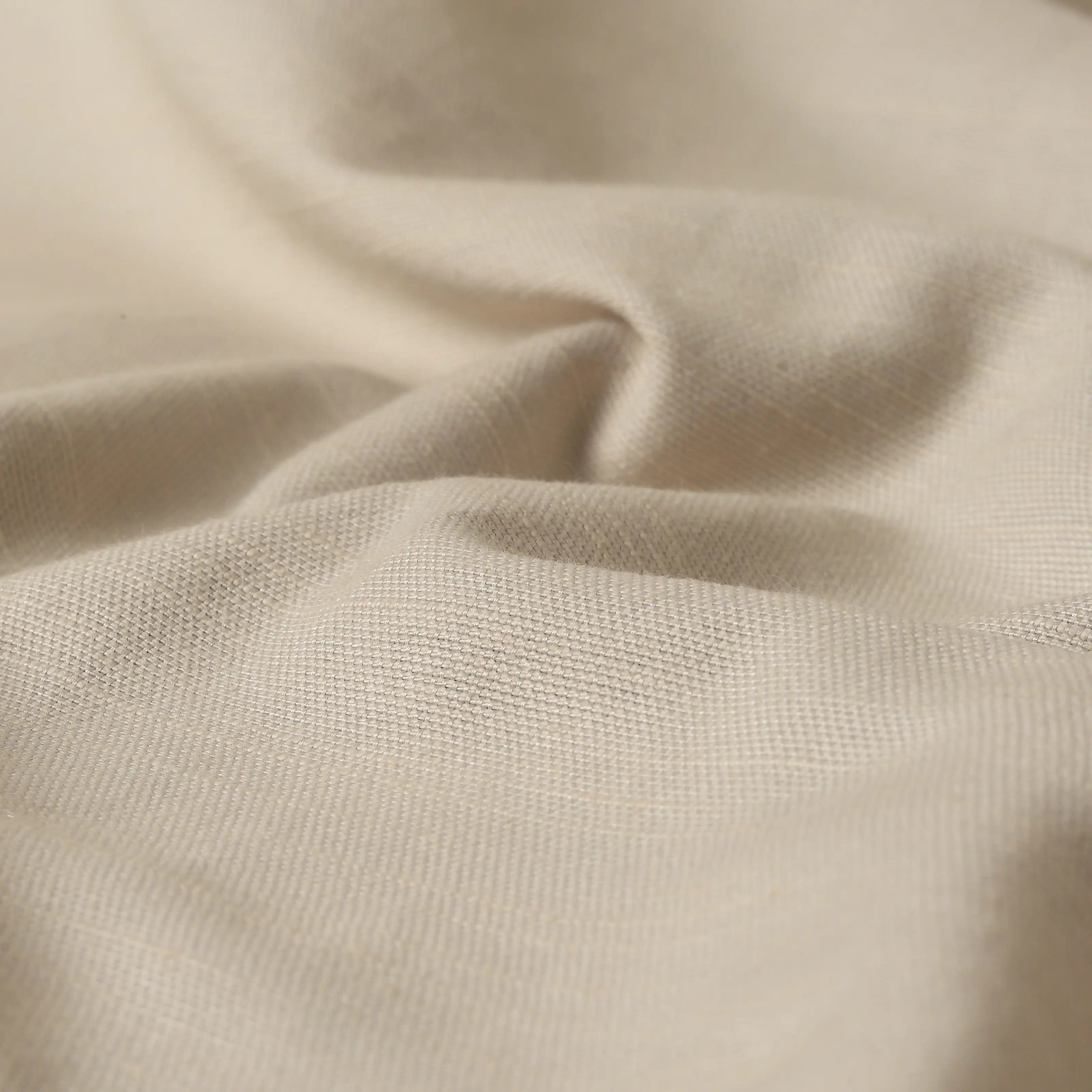 Paleto Set Of 2 Solid Readymade Curtains | Earthen Textures Linen Breeze / Door-XL (9ft X 4.4ft)