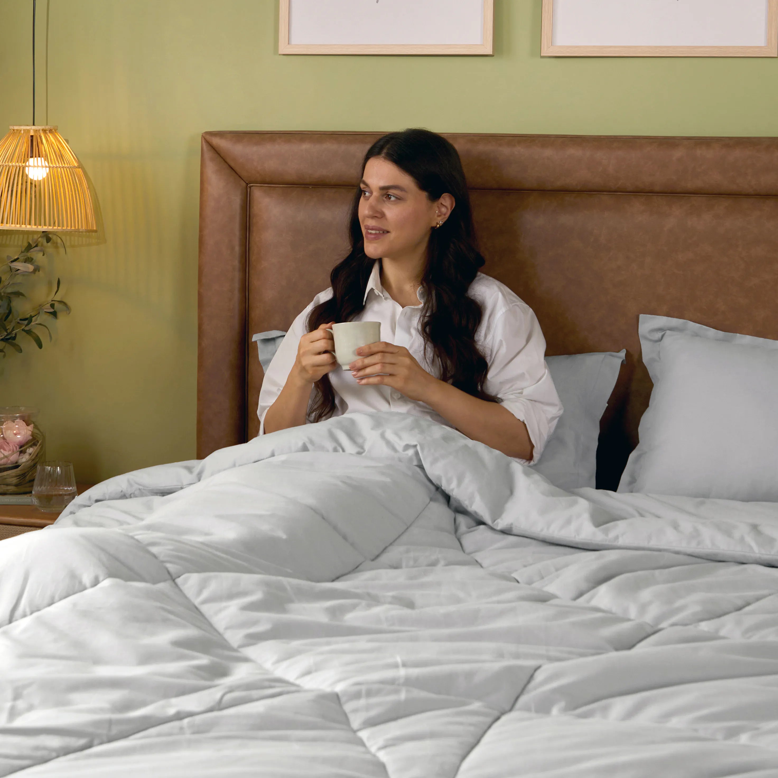 Paleto | Everyday Hues Cotton Solid Dyed 120GSM Comforter-Grey Grey / Single