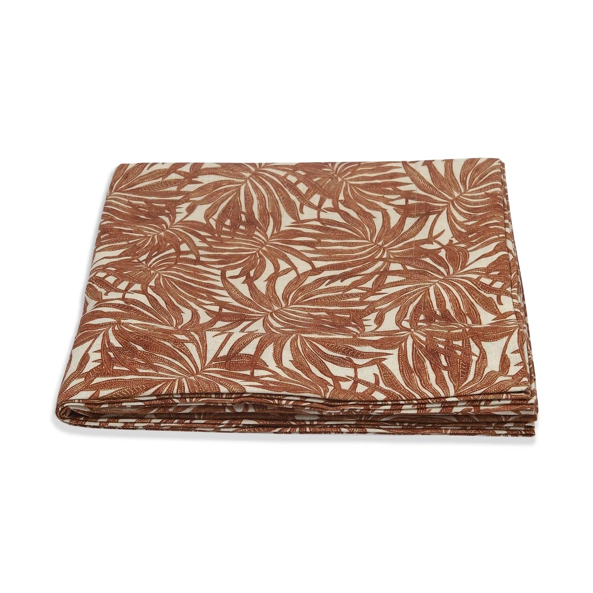 Nonna's Home 100% Polyester Table Cloth Coppery Ferns / Table Cloth (150cm x 150cm)