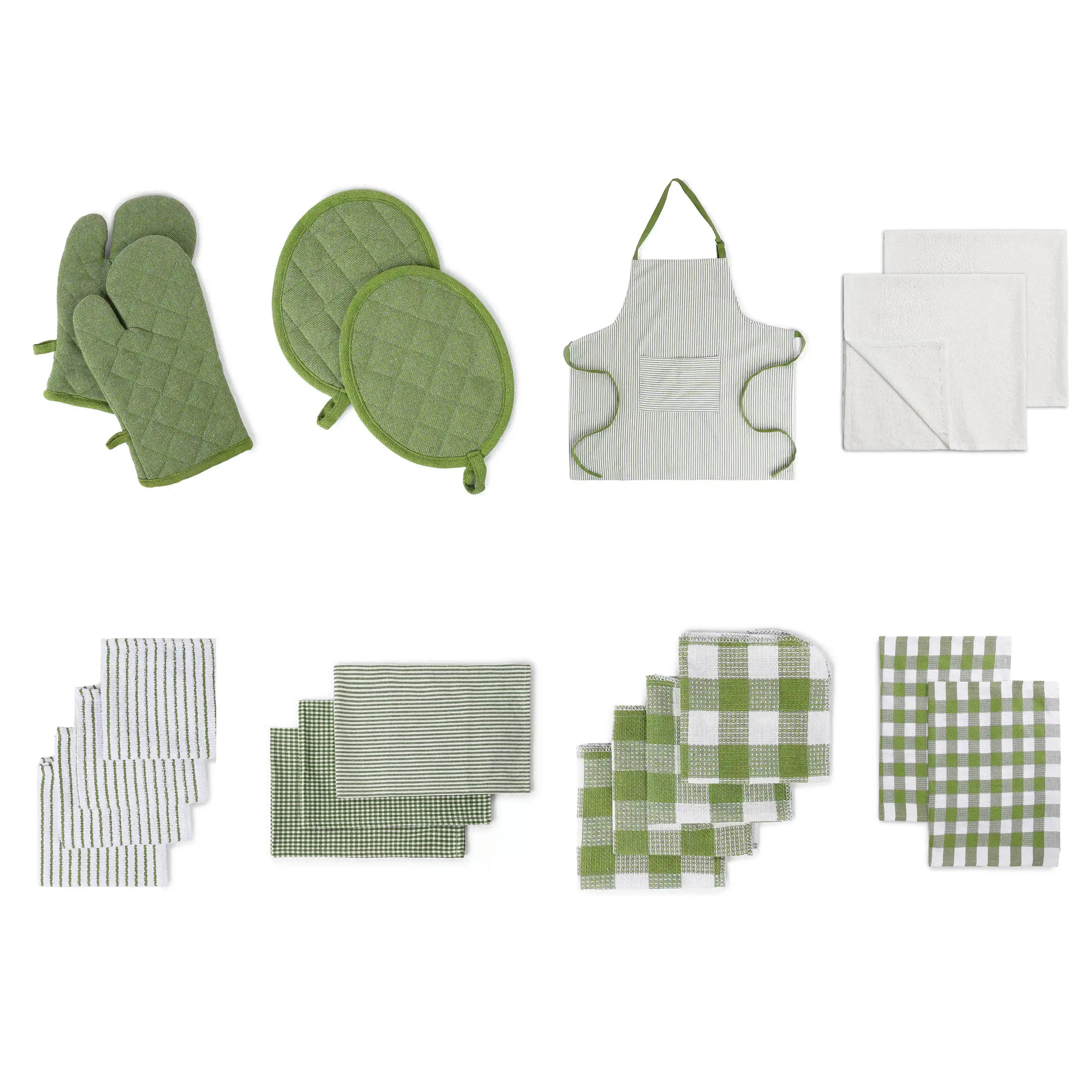 Nonna's Home | Everyday Essentials Kitchen Linen Set | Set of 20 Sage Soireé