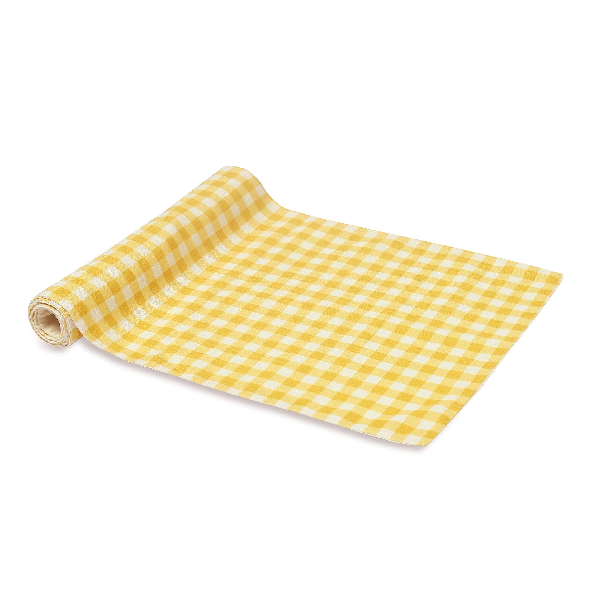 Nonna's Home 100% Polyester Table Runner Big Turmeric Gingham / Table Runner (34cm x 120cm)
