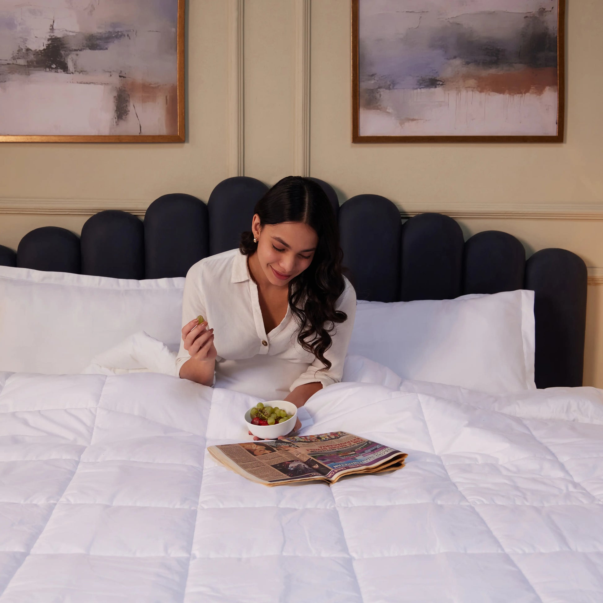 Quadra White Solid Dyed Duvet Filler White / Duvet Filler (2.24m x 2.74m)