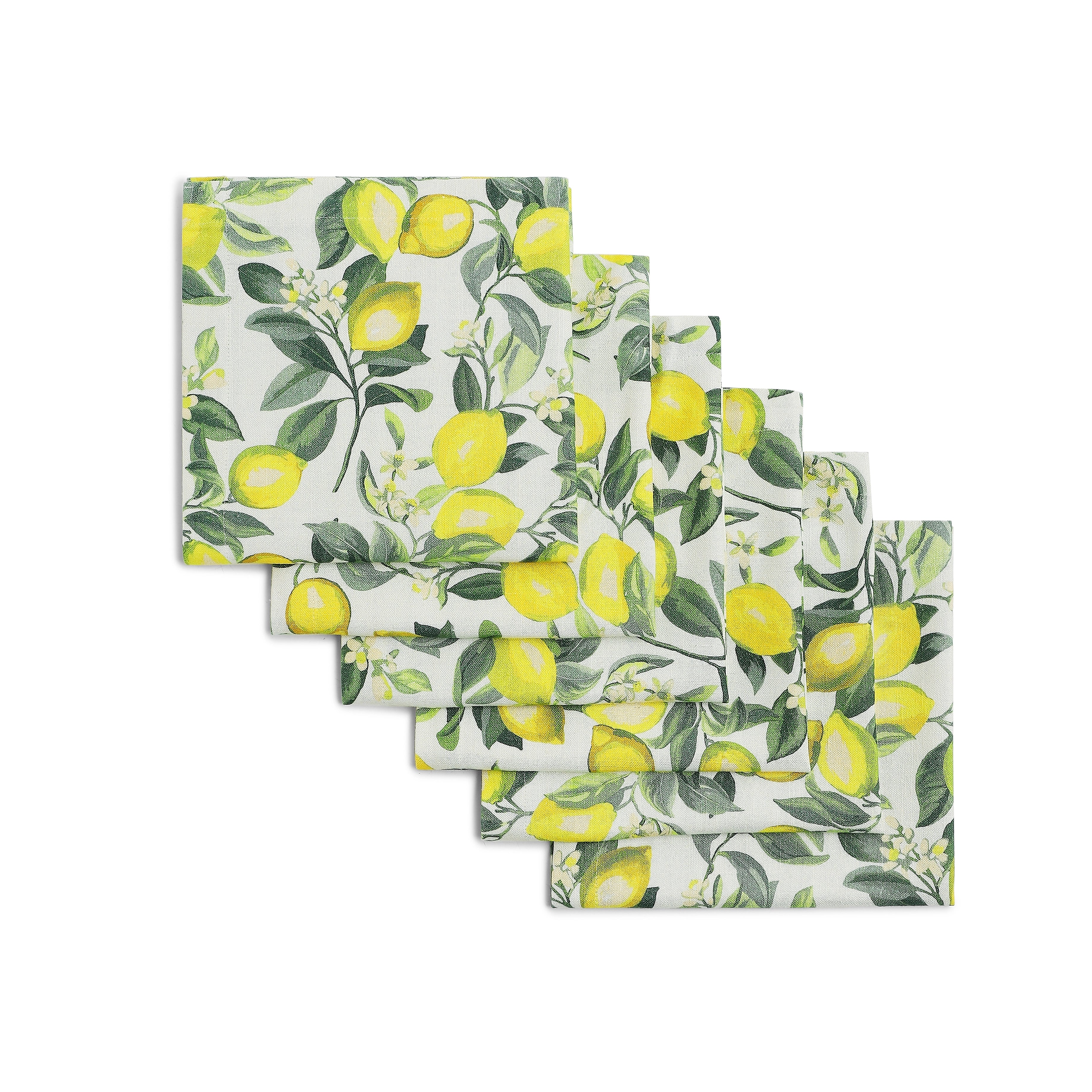 Nonna's Home 100% Cotton Table Napkin Set Lemon Zest / Pack of 6