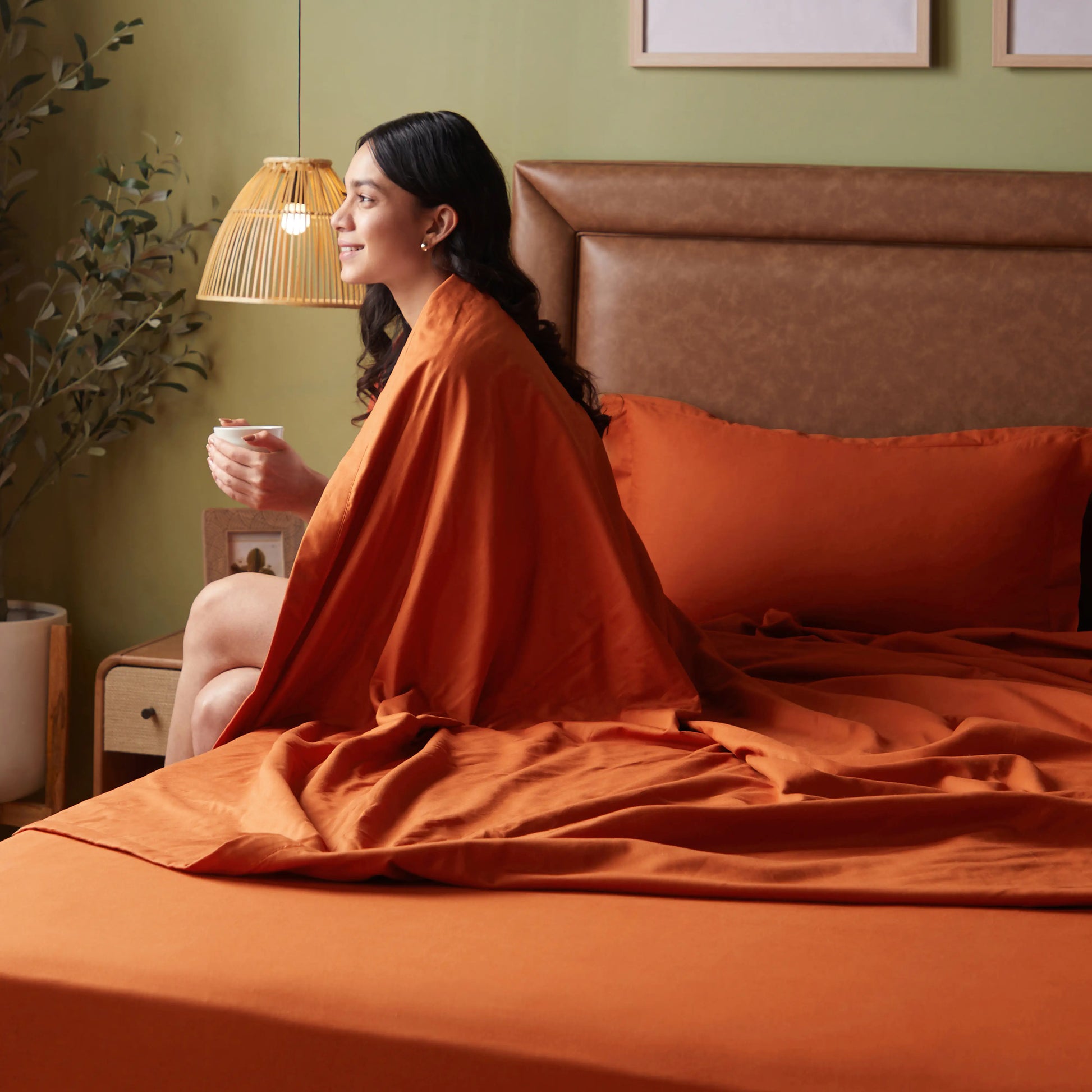Paleto | Everyday Hues Cotton Solid Dyed Dohar with Super Soft Flannel Layering-Rust Rust / Single