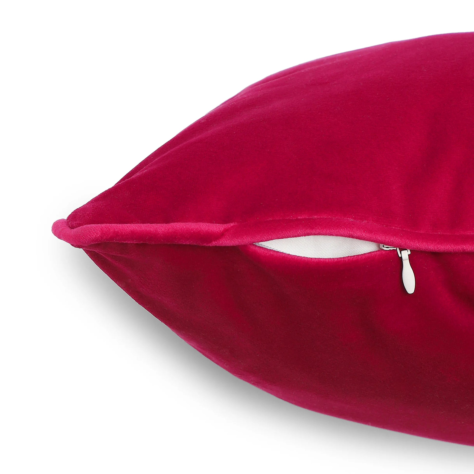 Vissencia Solid Cushion Cover | Autumn Hues Ruby Red / Cushion Cover (51cm x 51cm)