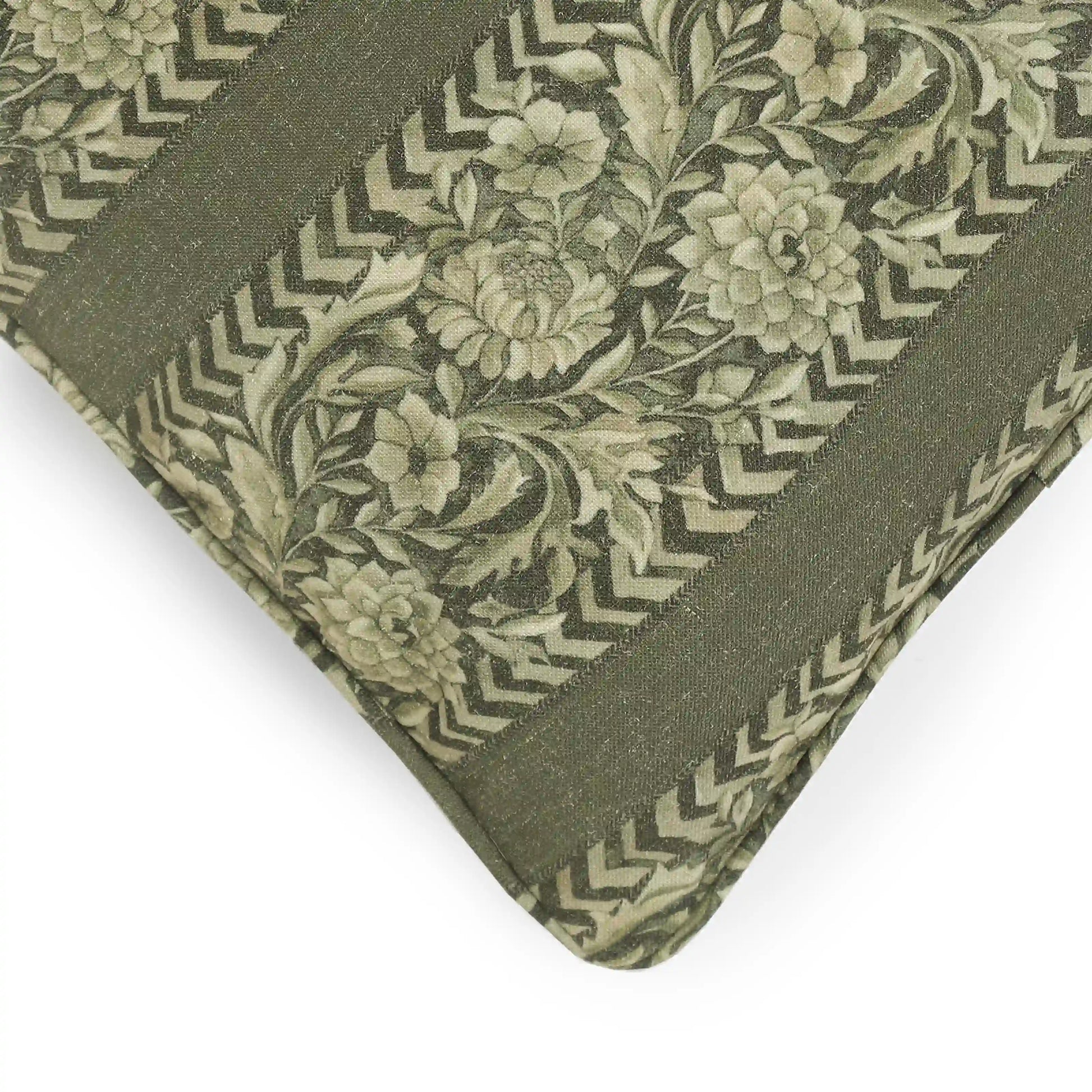 Espricia Printed Cushion Cover | Heritage Forest Olive / Cushion Cover (51cm x 51cm)
