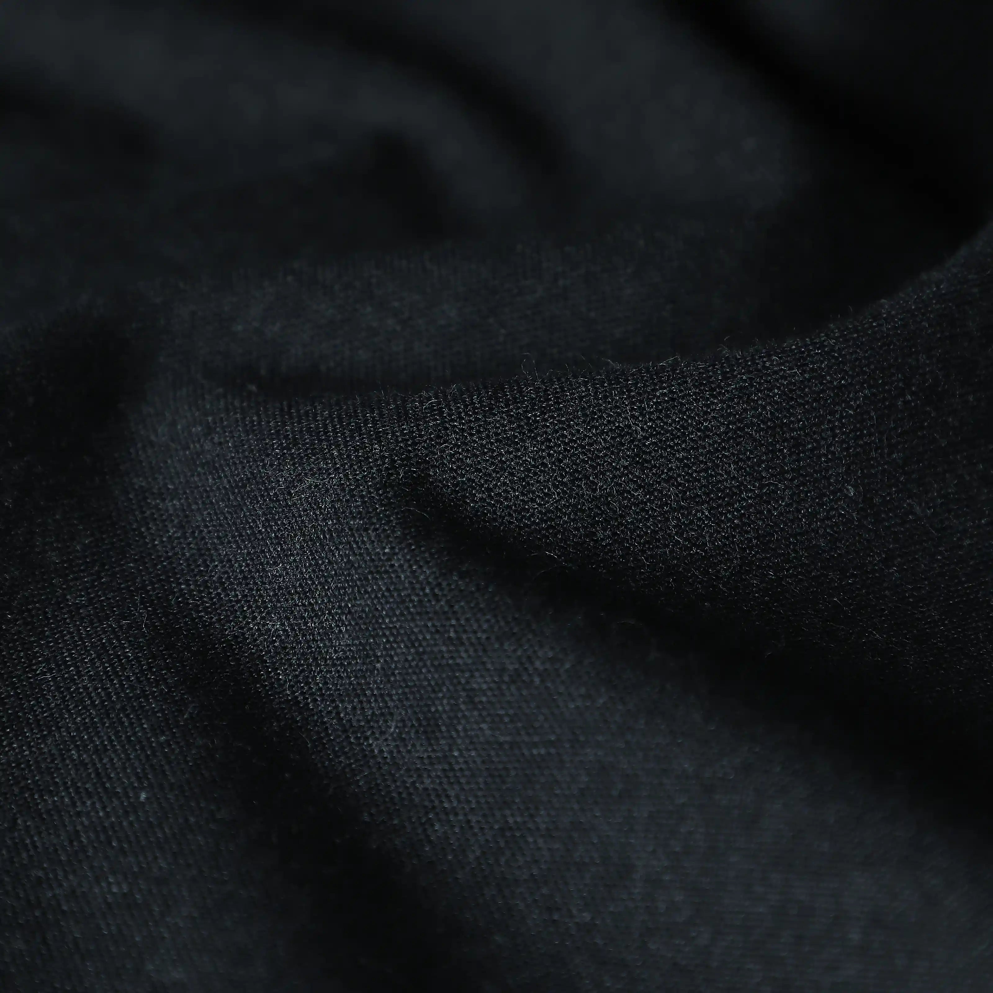 Pelushe Set Of 2 100% Cotton Solid Readymade Curtains | Everyday Hues Black Beauty / Window (5ft X 4.4ft)