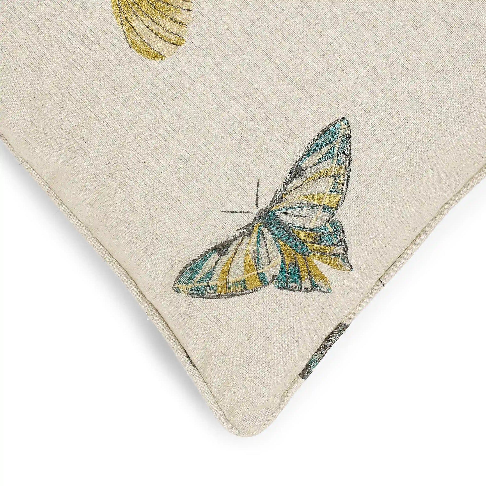 Estrella Embroiderd Cushion Cover | Dragonfly Mystic Teal / Cushion Cover (51cm x 51cm)