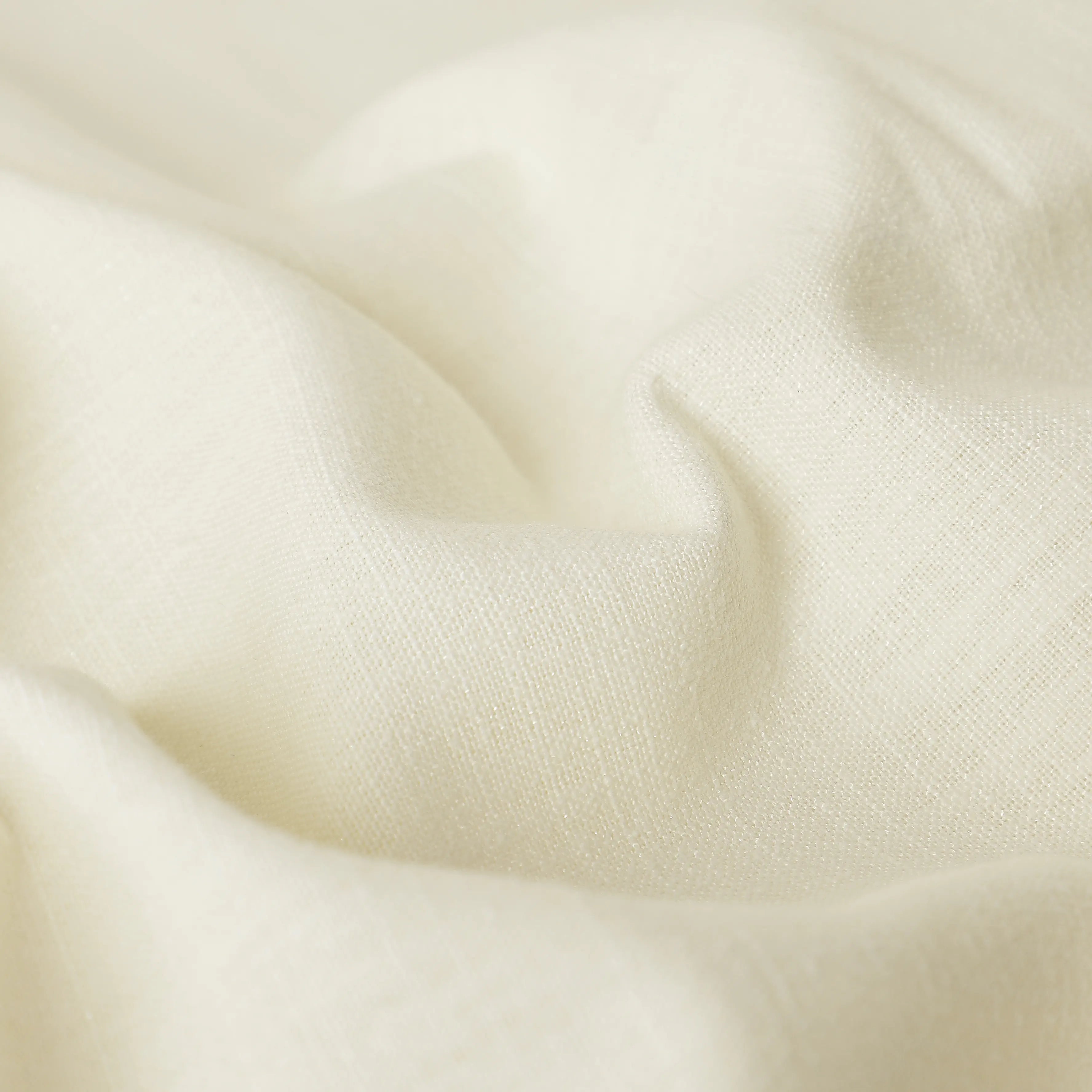 Paleto Set Of 2 Solid Readymade Curtains | Earthen Hues Vanilla / Window (5ft X 4.4ft)