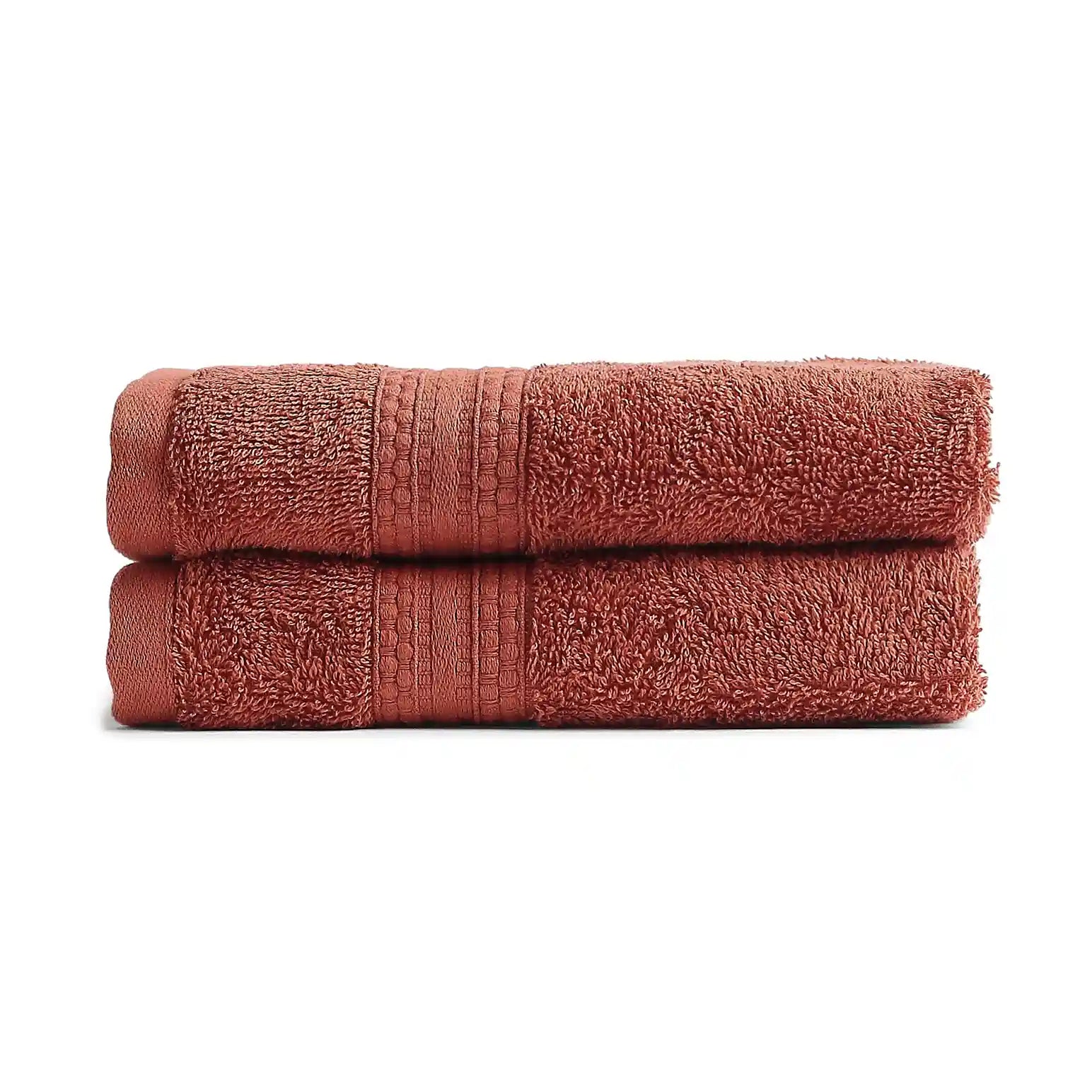 Paleto 100% Cotton Hand Towel Burnt Red / Hand Towel (40cm x 60cm)