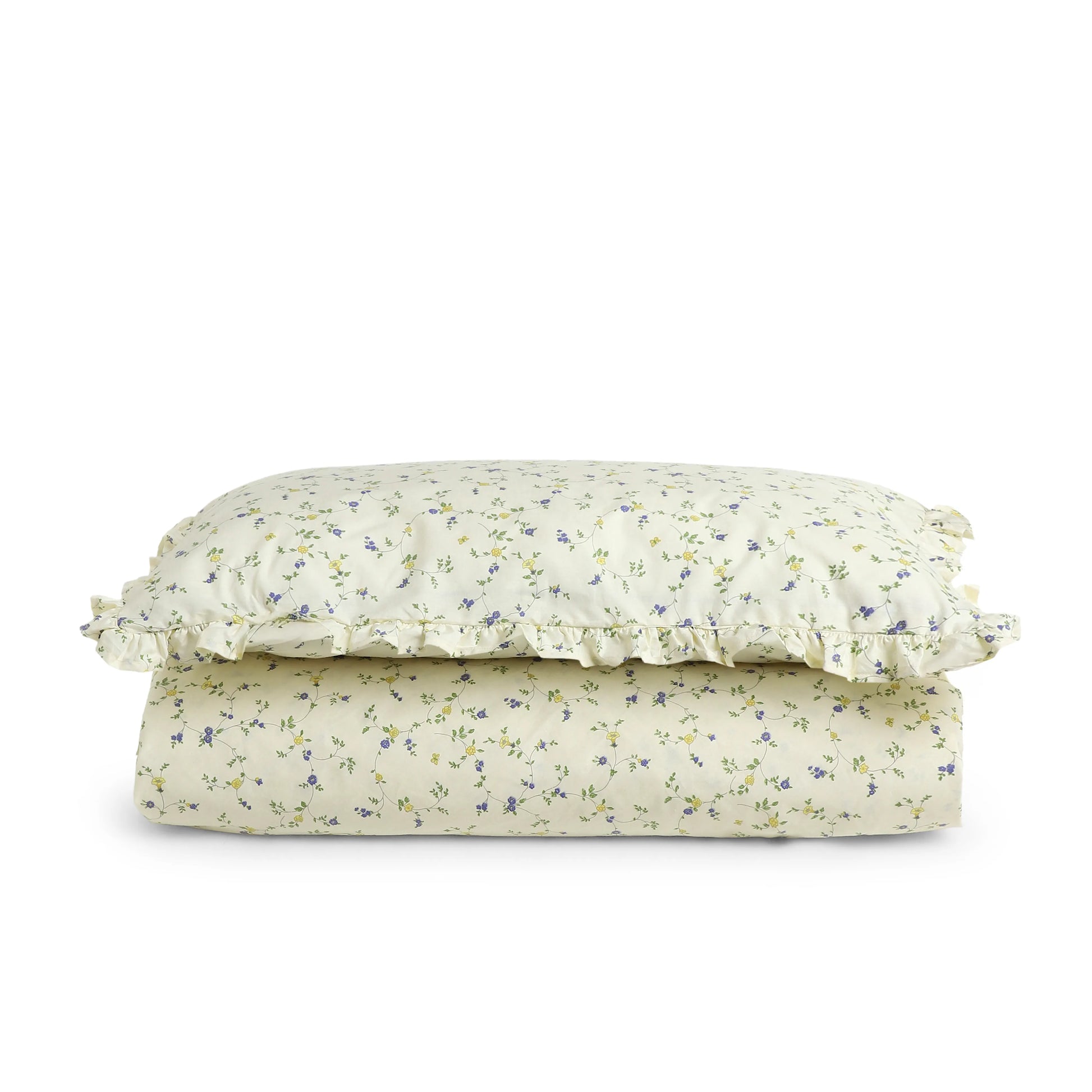 Bloomshire Luxe 100% Cotton Bedsheet Set Cream Bloom / Single
