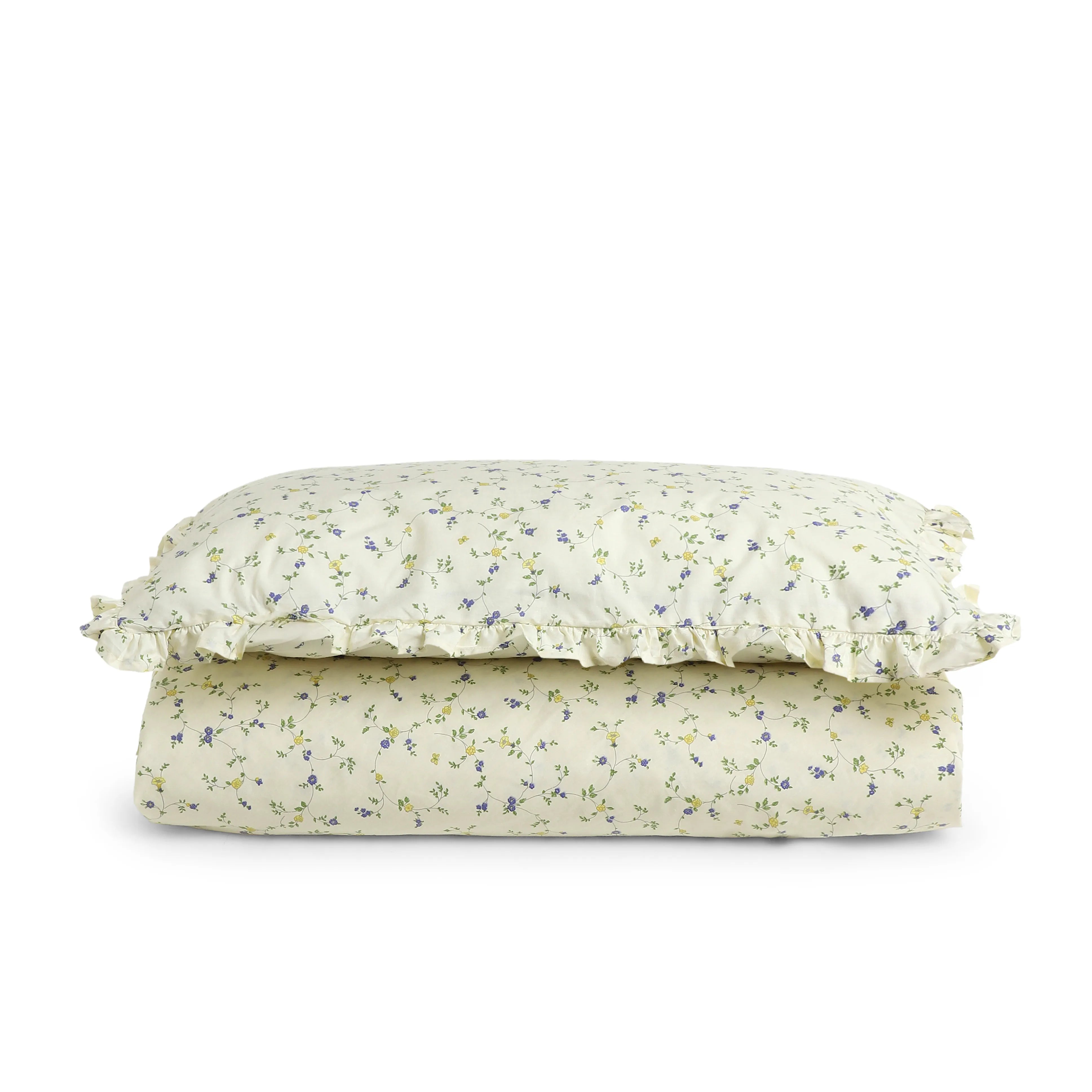 Bloomshire Luxe 100% Cotton Bedsheet Set Cream Bloom / Single