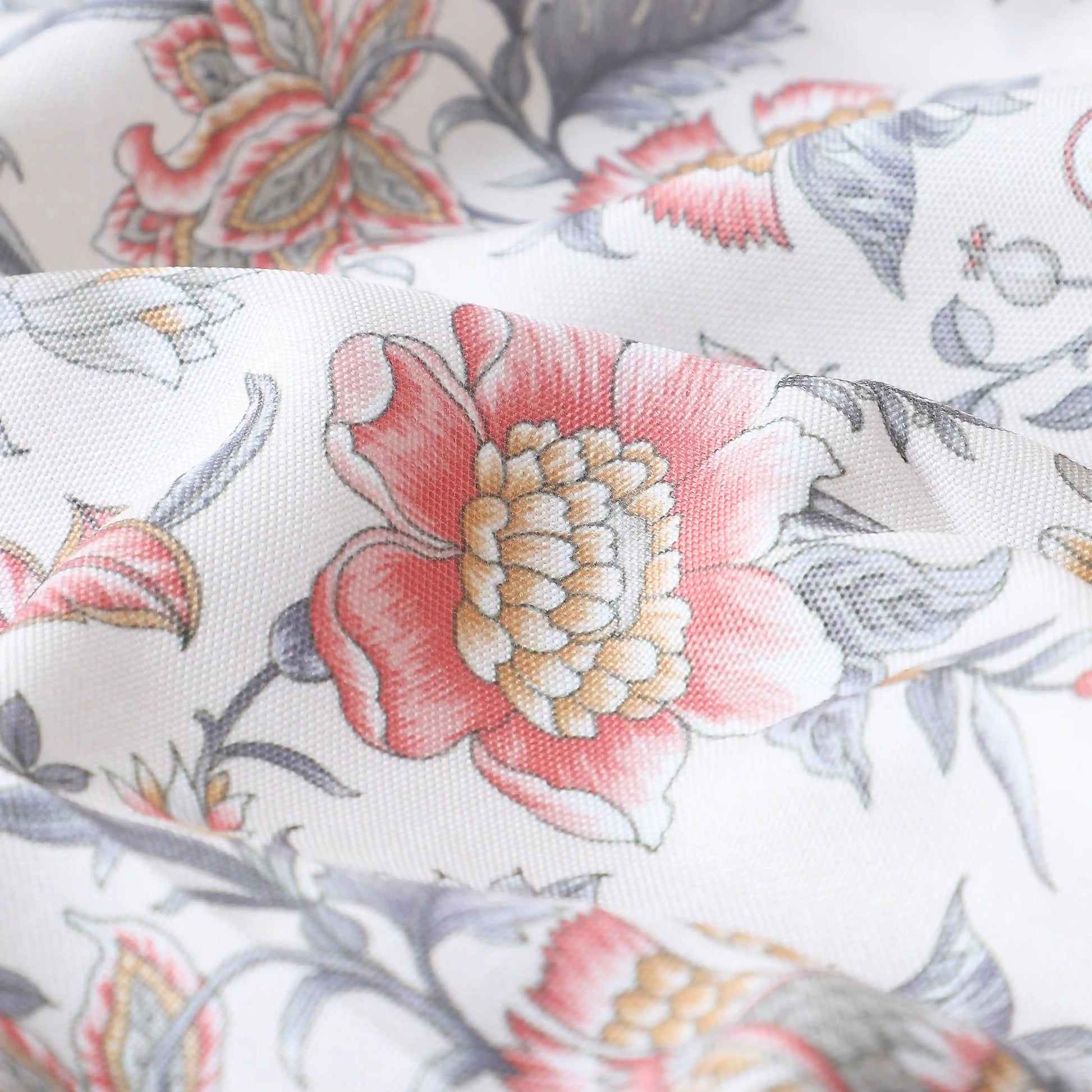 Chippa Lane Set Of 2 Printed Readymade Curtains | Chintz Affair Dusty Rose / Window (5ft X 4.4ft)