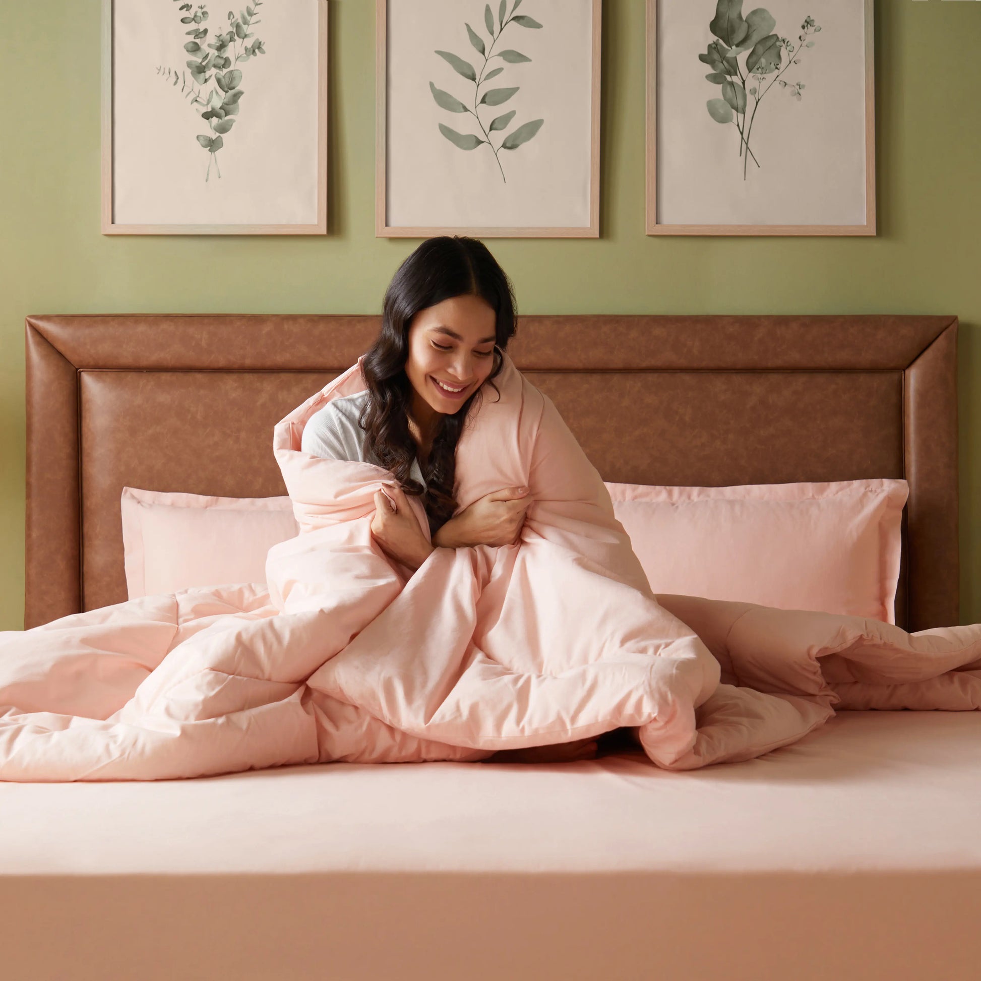 Paleto | Everyday Hues Cotton Solid Dyed 120GSM Comforter-Veiled Rose Veiled Rose / Single