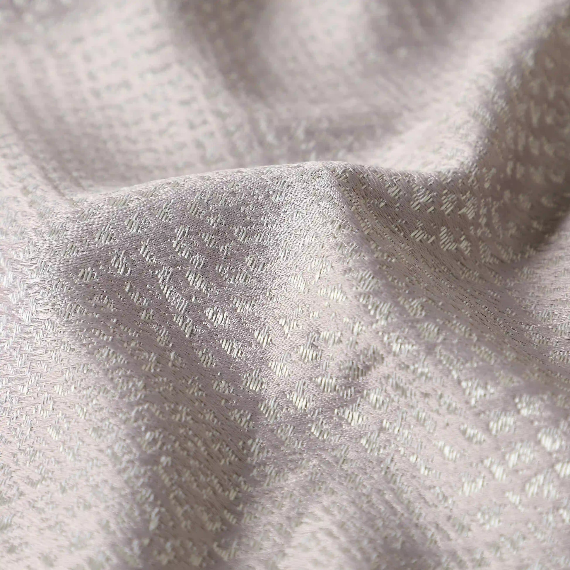 De Jacquard - Luxe Set Of 2 Jacquard Readymade Curtains | Natural Imprint Dusky Lilac / Door-XL (9ft X 4.4ft)