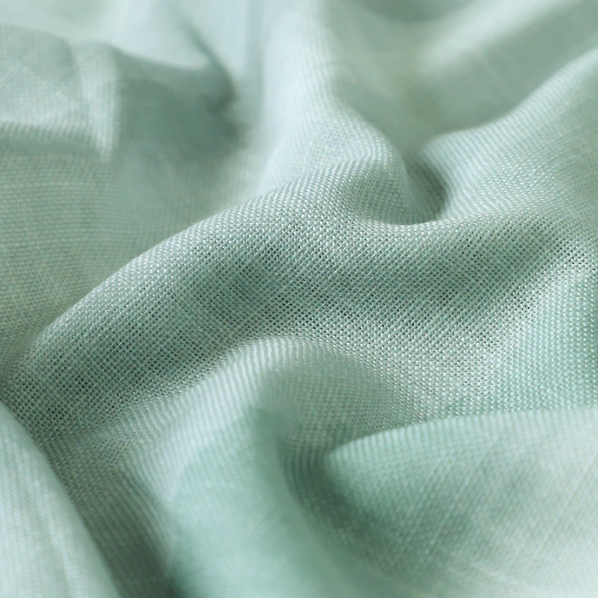 Meriga Set Of 2 Sheer Readymade Curtains | 
Ethereal Waves Jade / Door (7ft X 4.4ft)